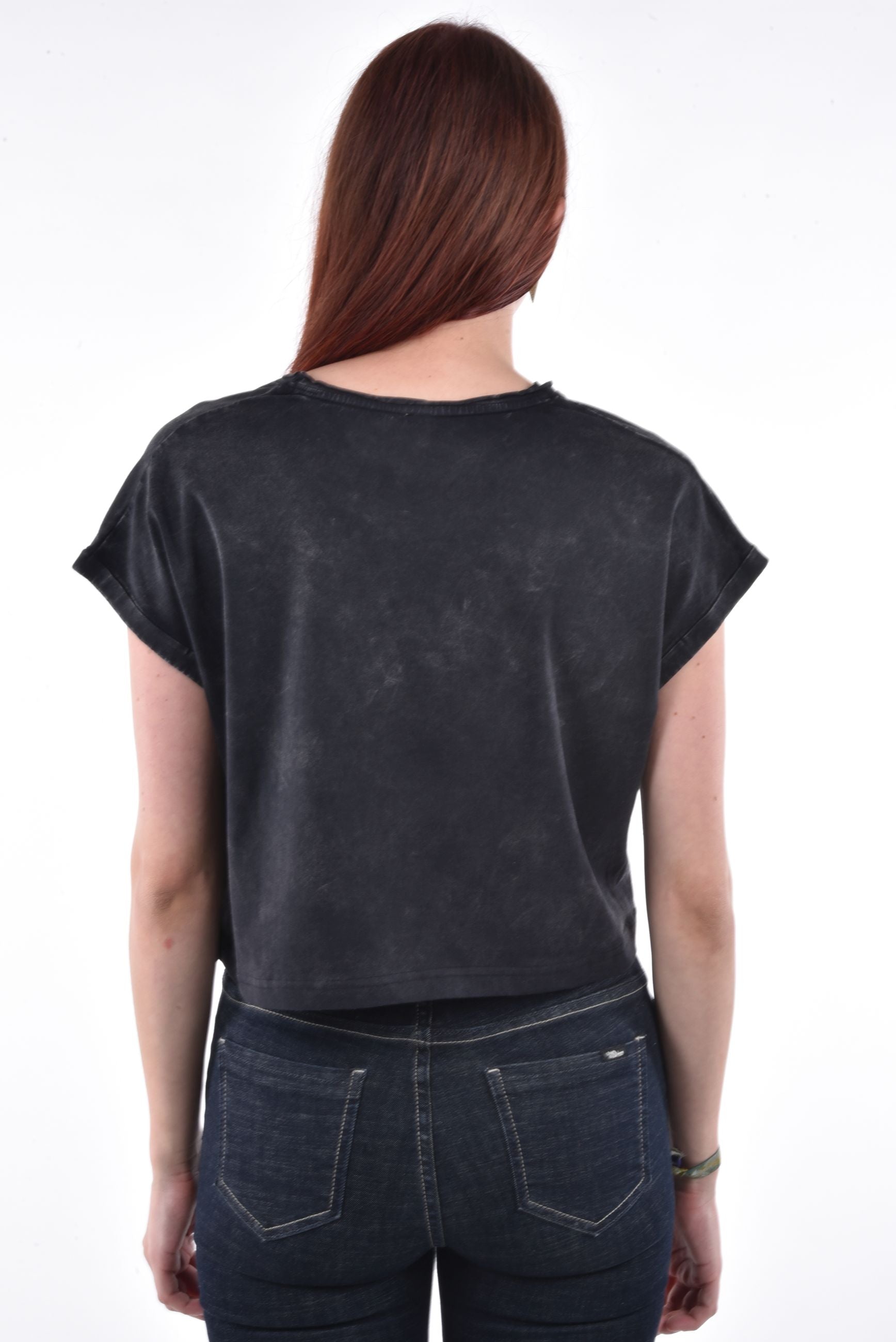 Tmili T-Shirt cropped w.sequins