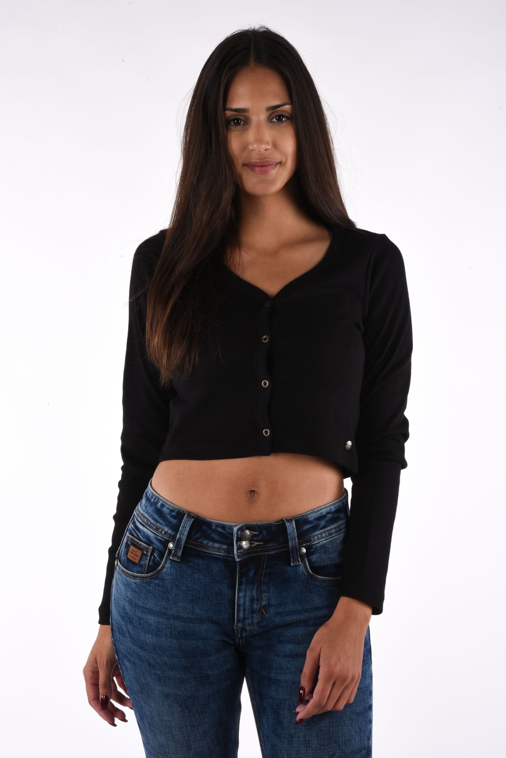 Tila Cardigan cropped rib
