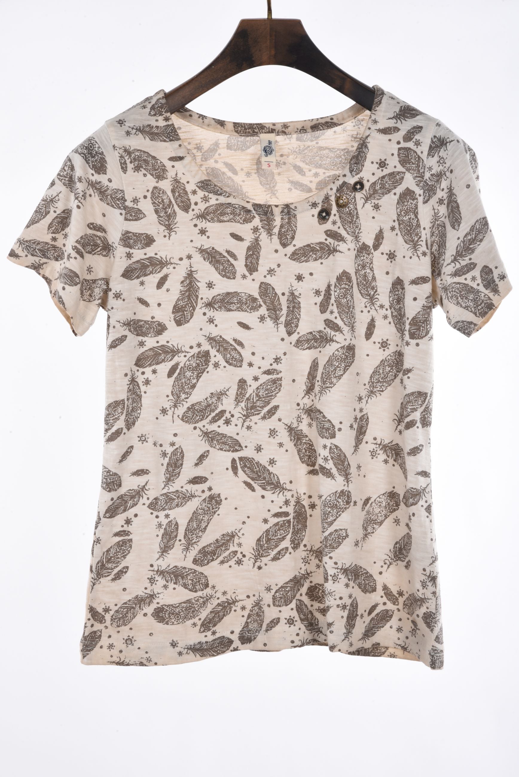 Tropi T-Shirt feather print