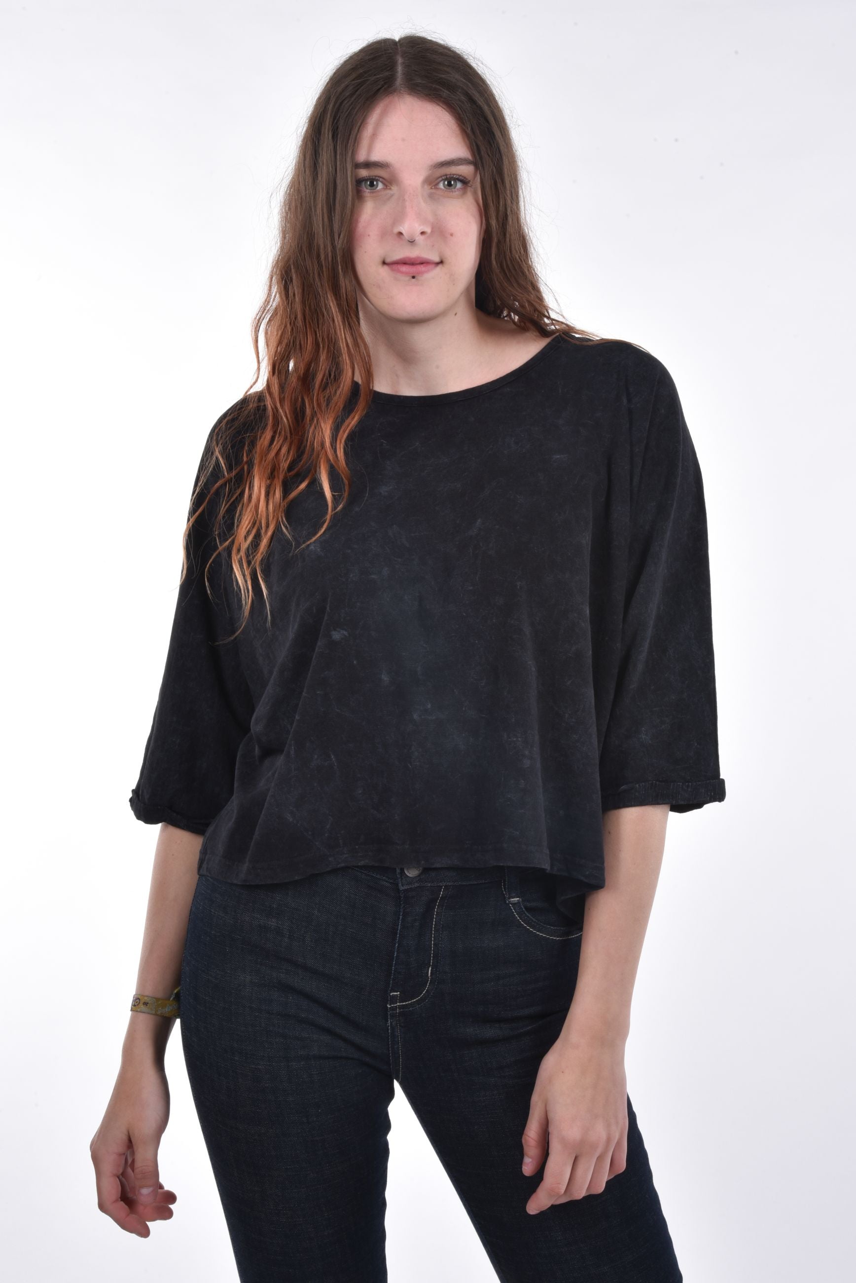 Noida T-Shirt cropped enzyme wash
