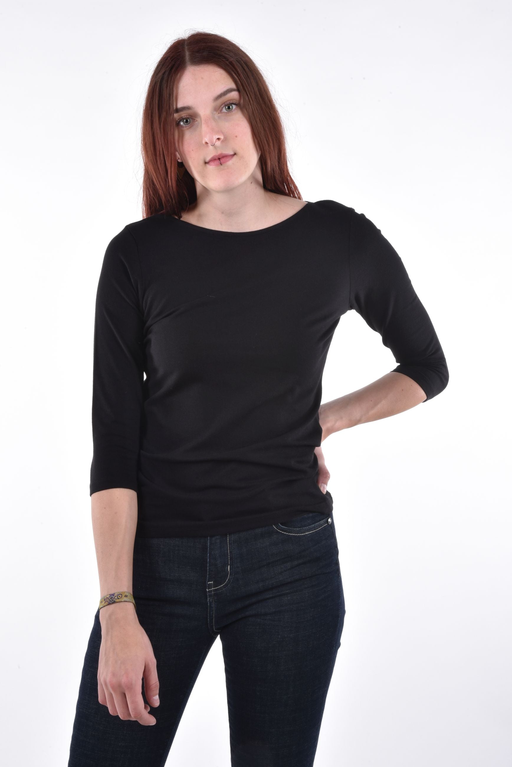Tuni T-Shirt Boat Neck 3/4 sleeves