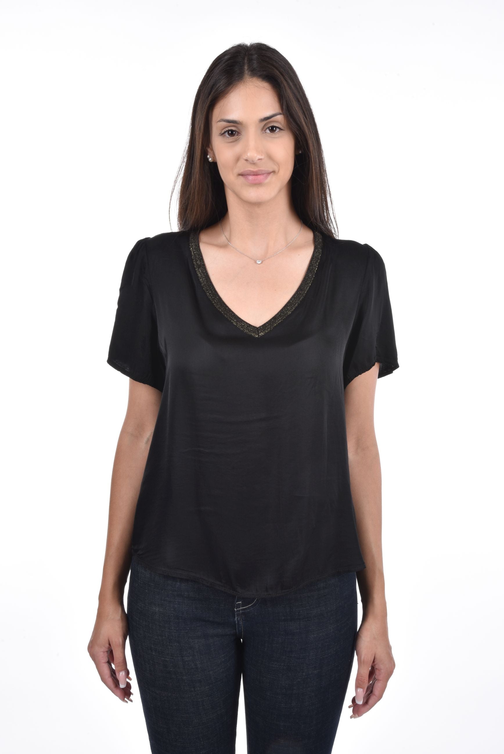 Milano Top satin lurex