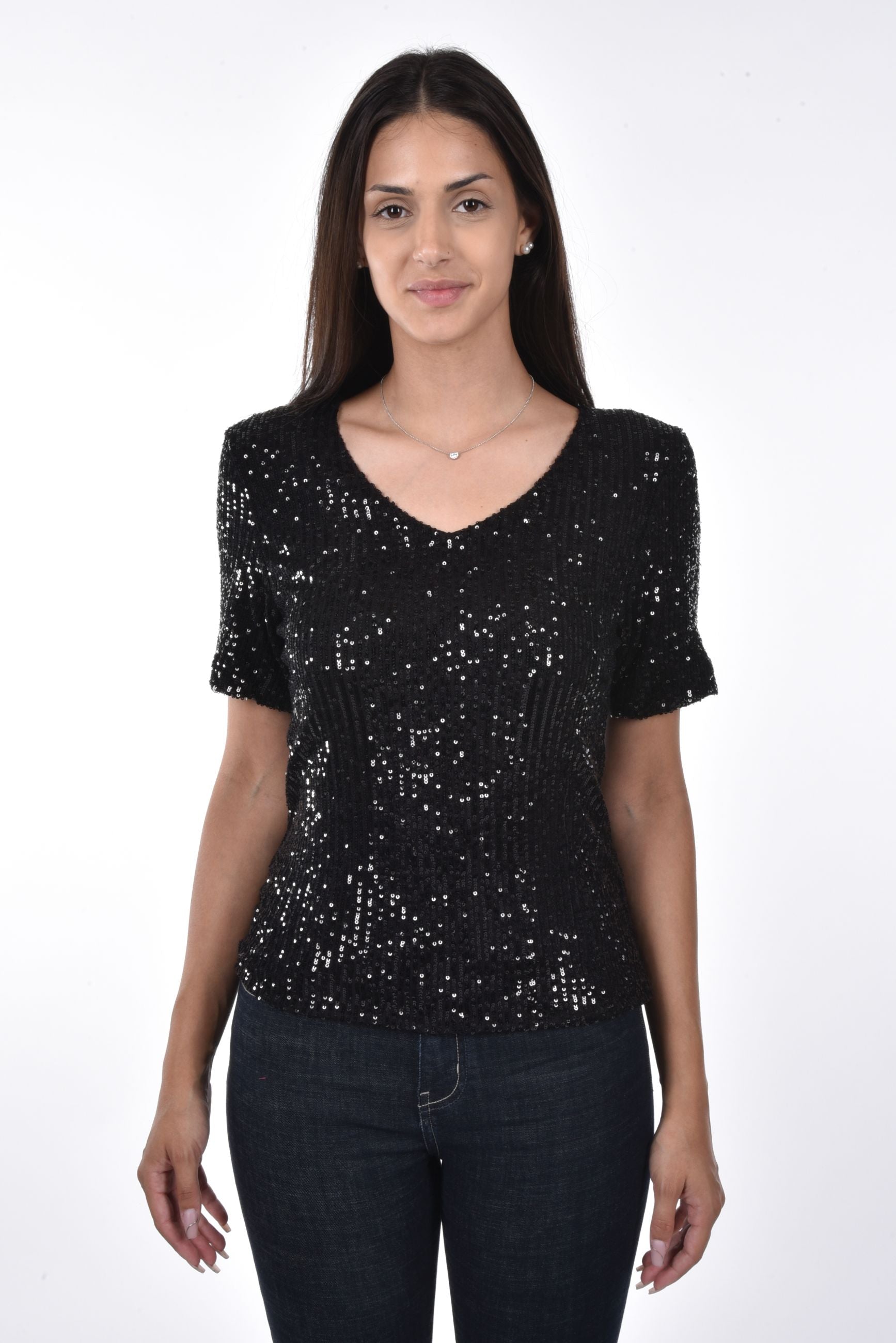 Mimi T-Shirt v-neck sequins