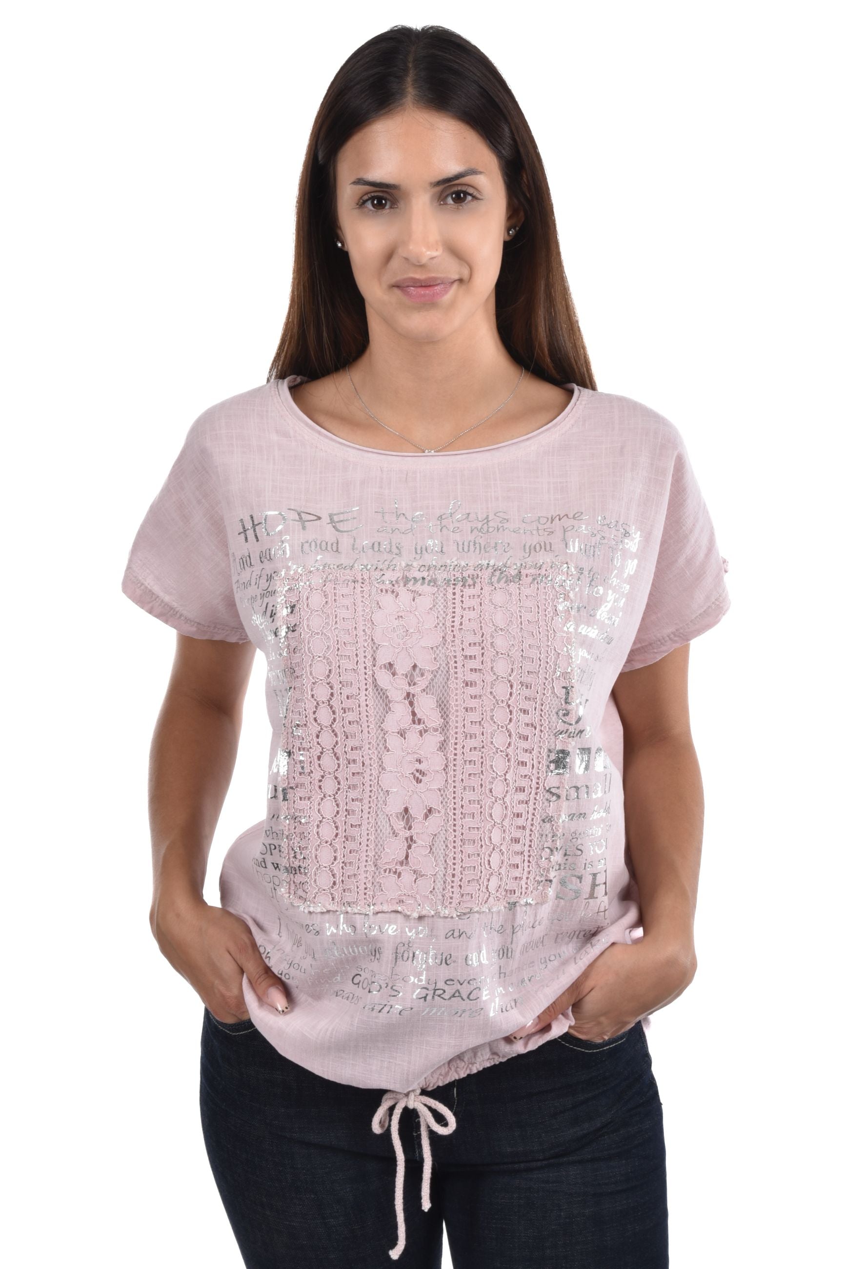 Lexi T-Shirt lace&print