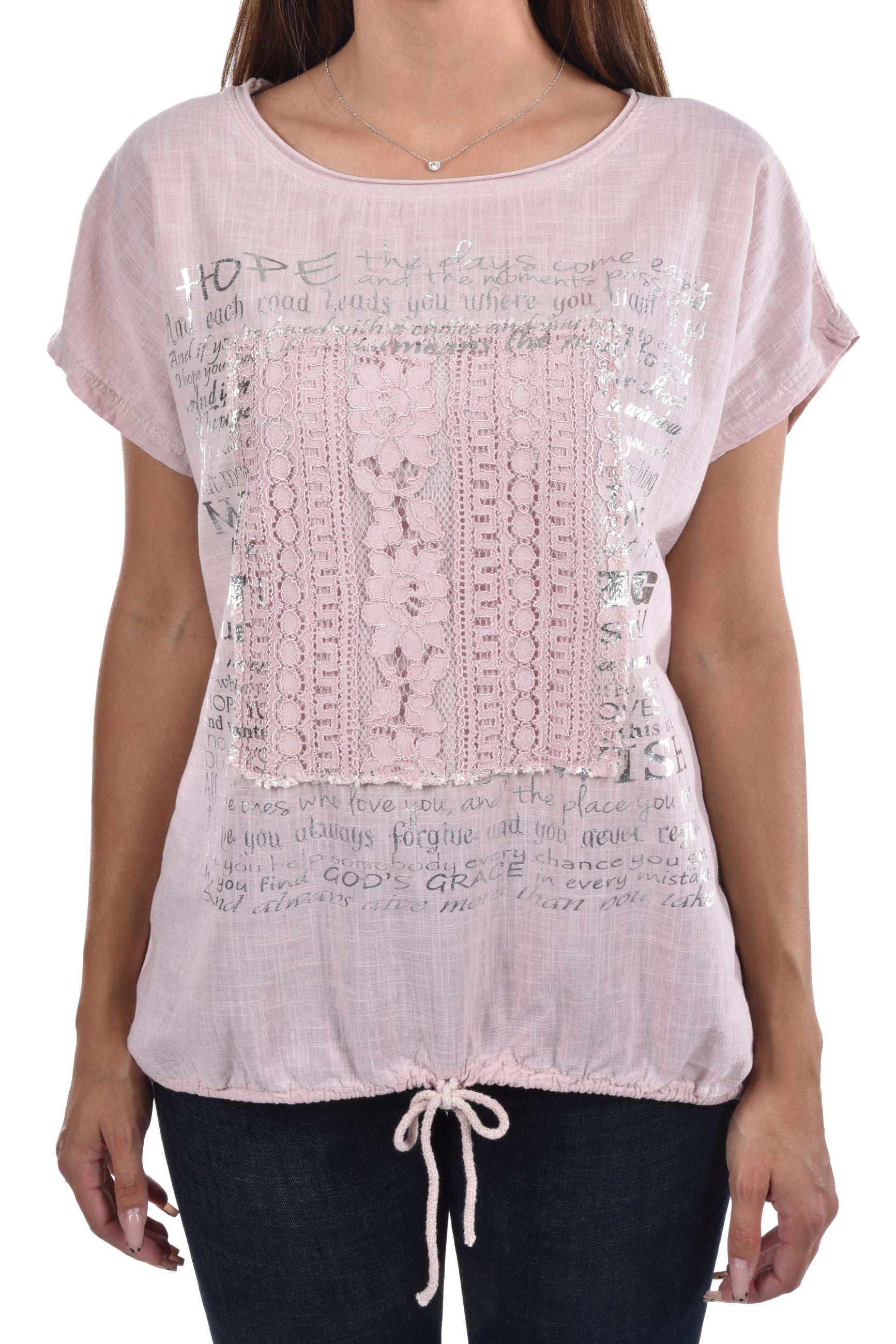 Lexi T-Shirt lace&print