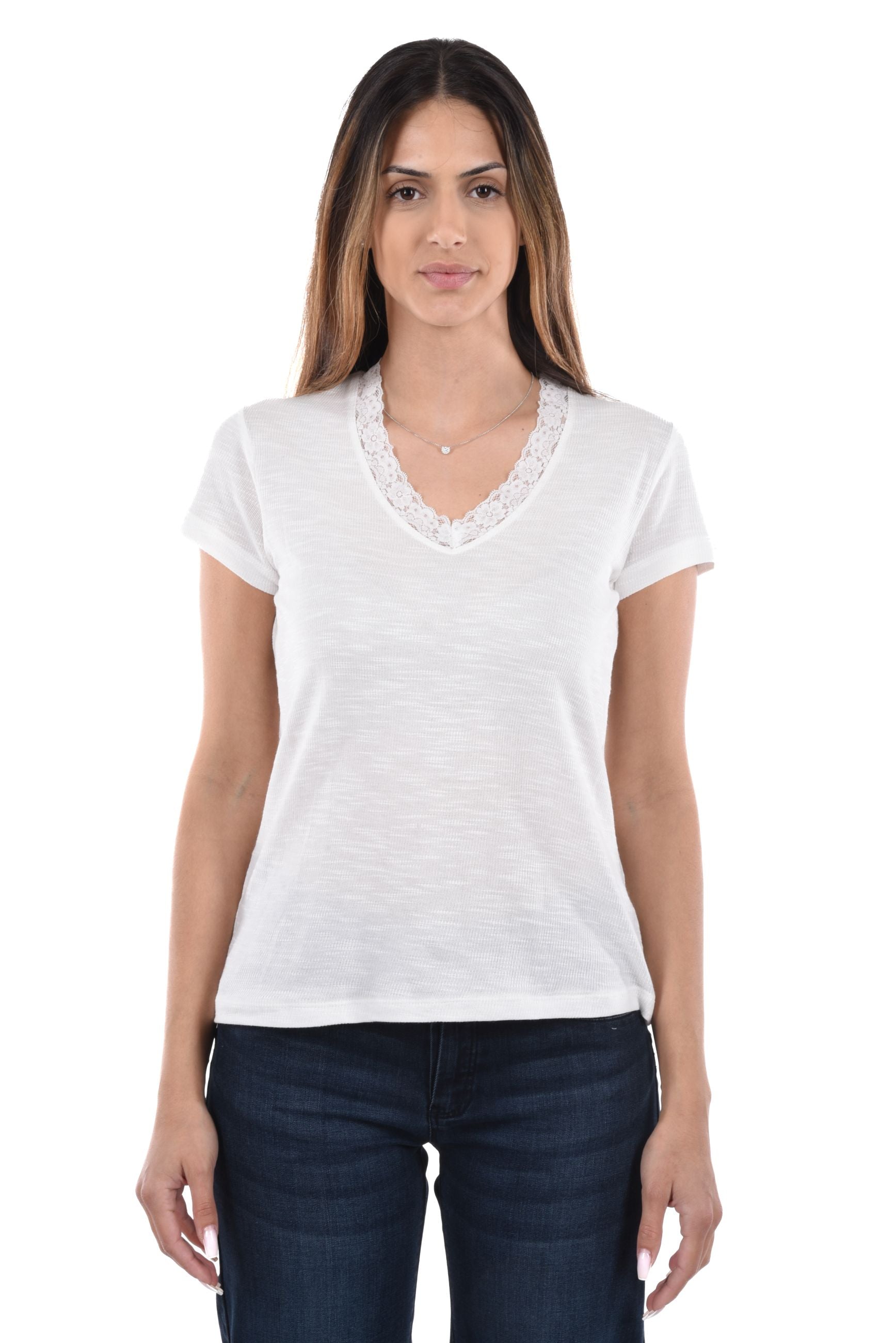 Tamina T-Shirt V-Neck & lace
