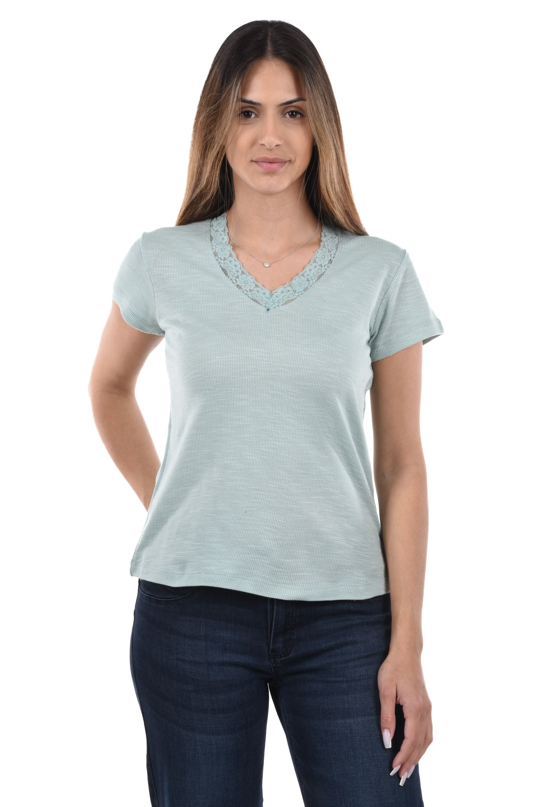 Tamina T-Shirt V-Neck & lace