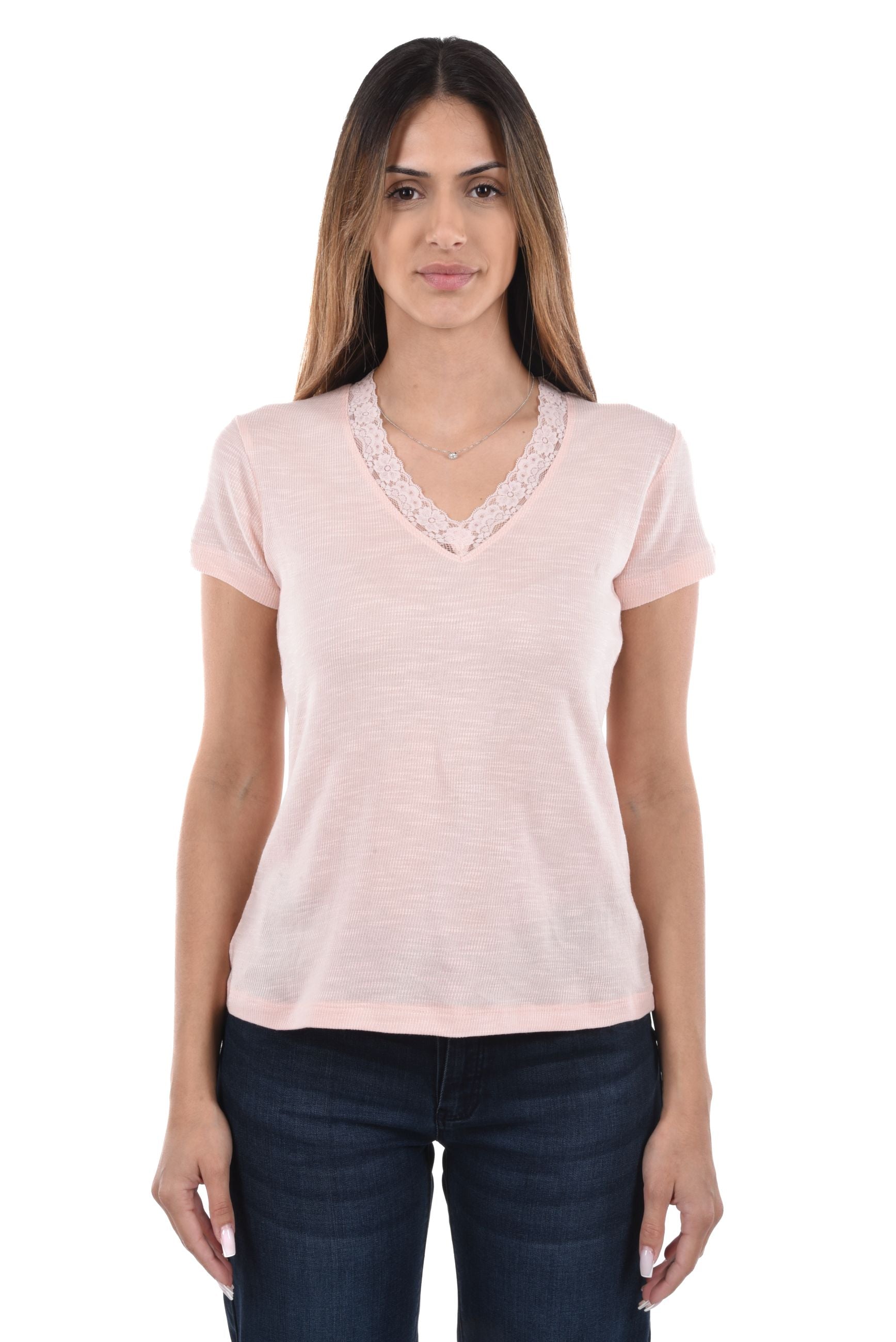 Tamina T-Shirt V-Neck & lace