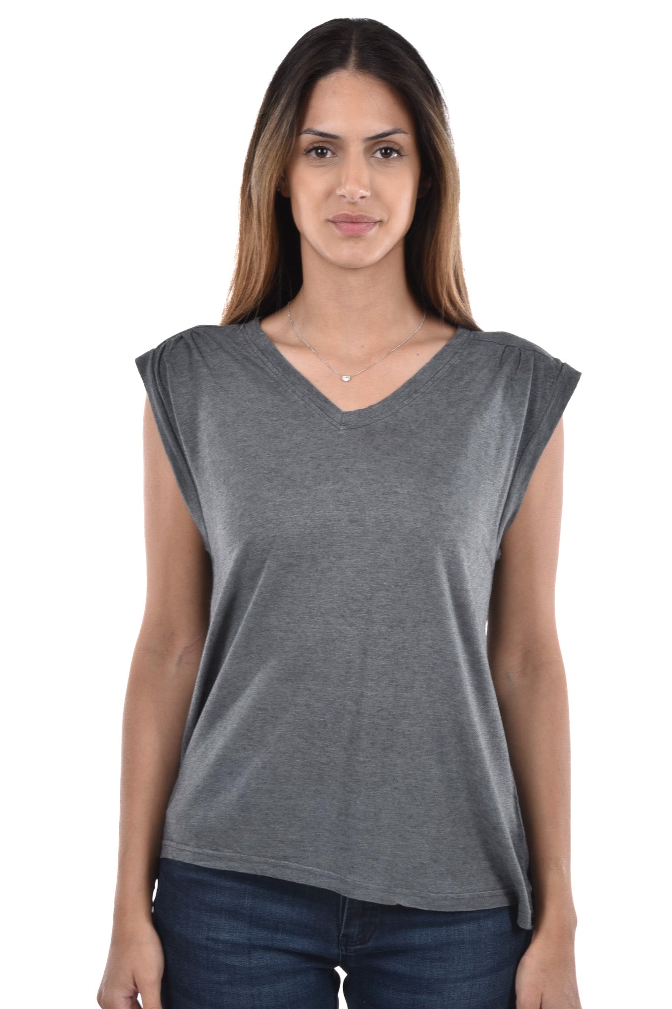 Nette Top V-Neck pleats
