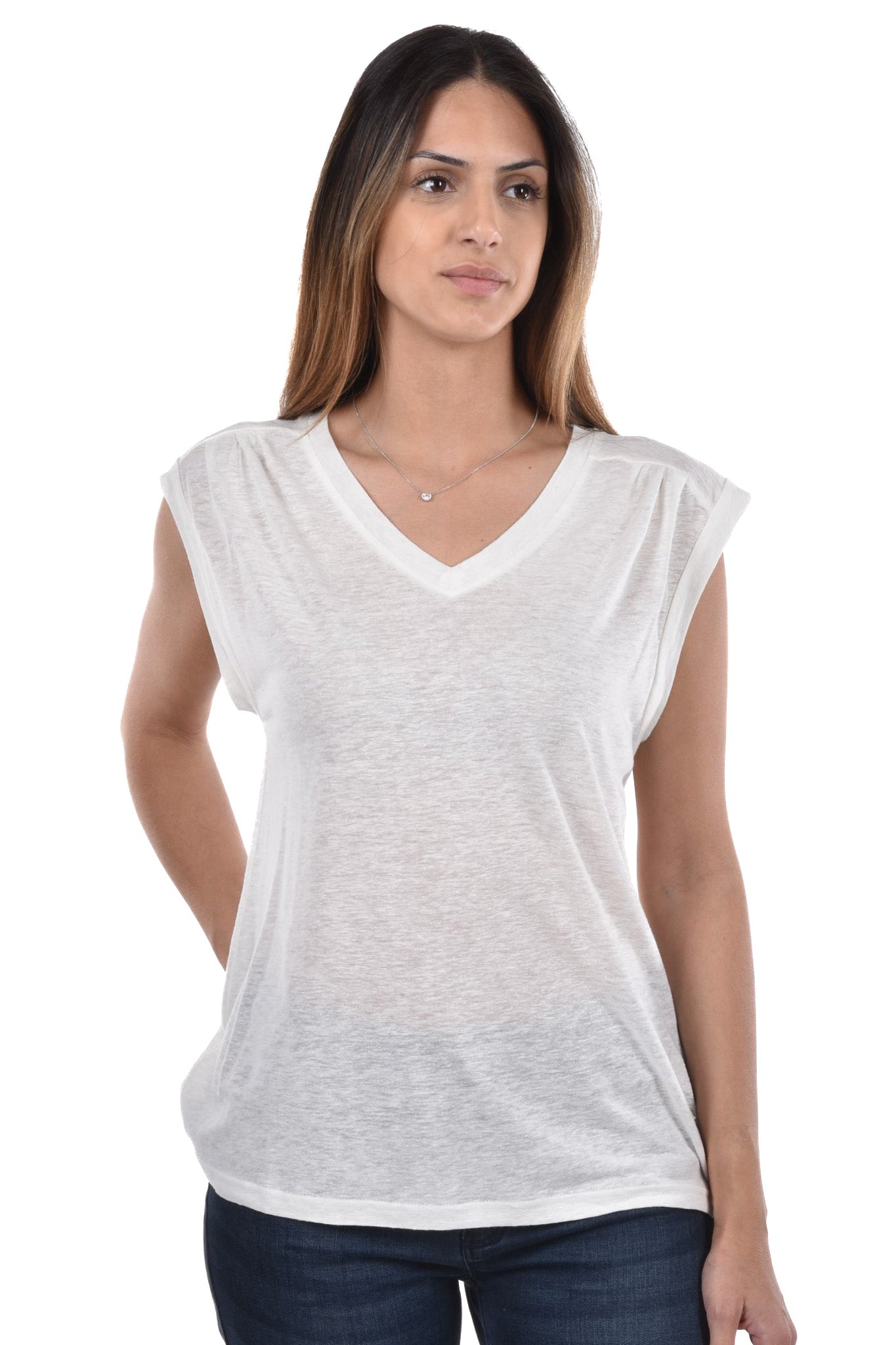 Nette Top V-Neck pleats