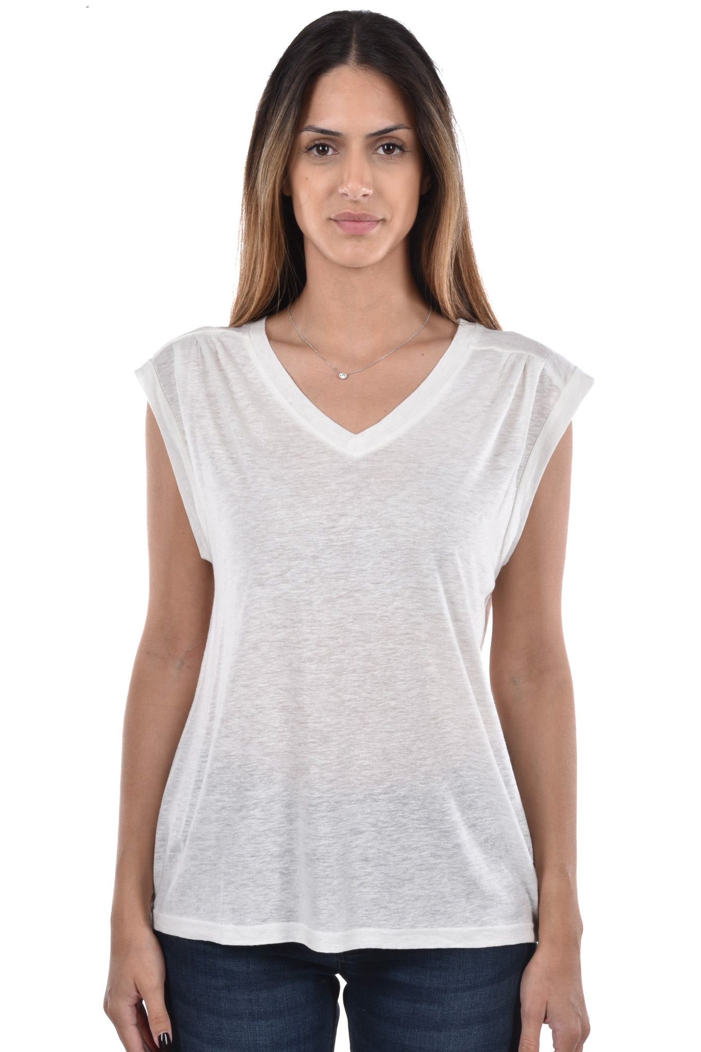 Nette Top V-Neck pleats