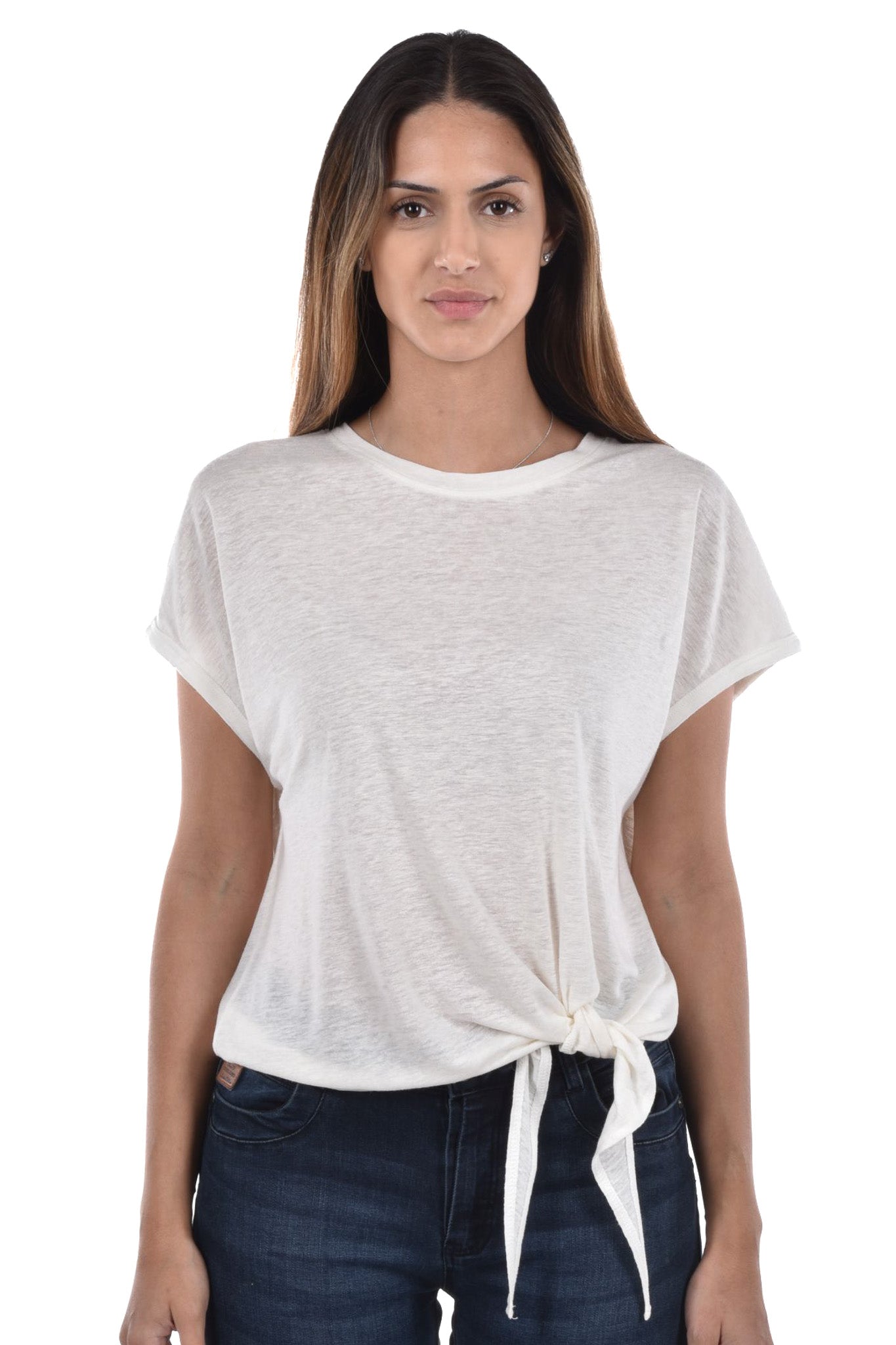 Naz Top boxy knotted