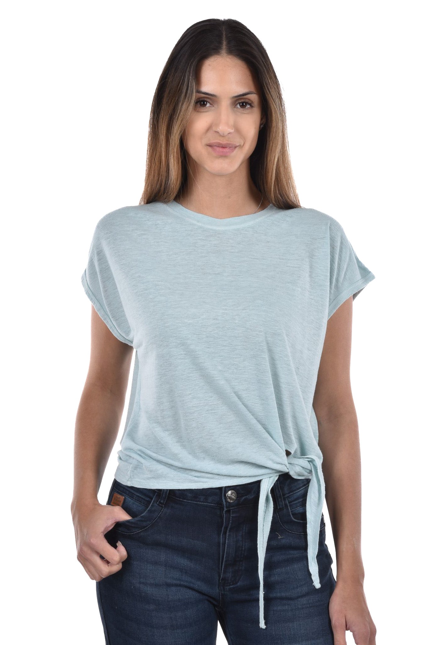 Naz Top boxy knotted