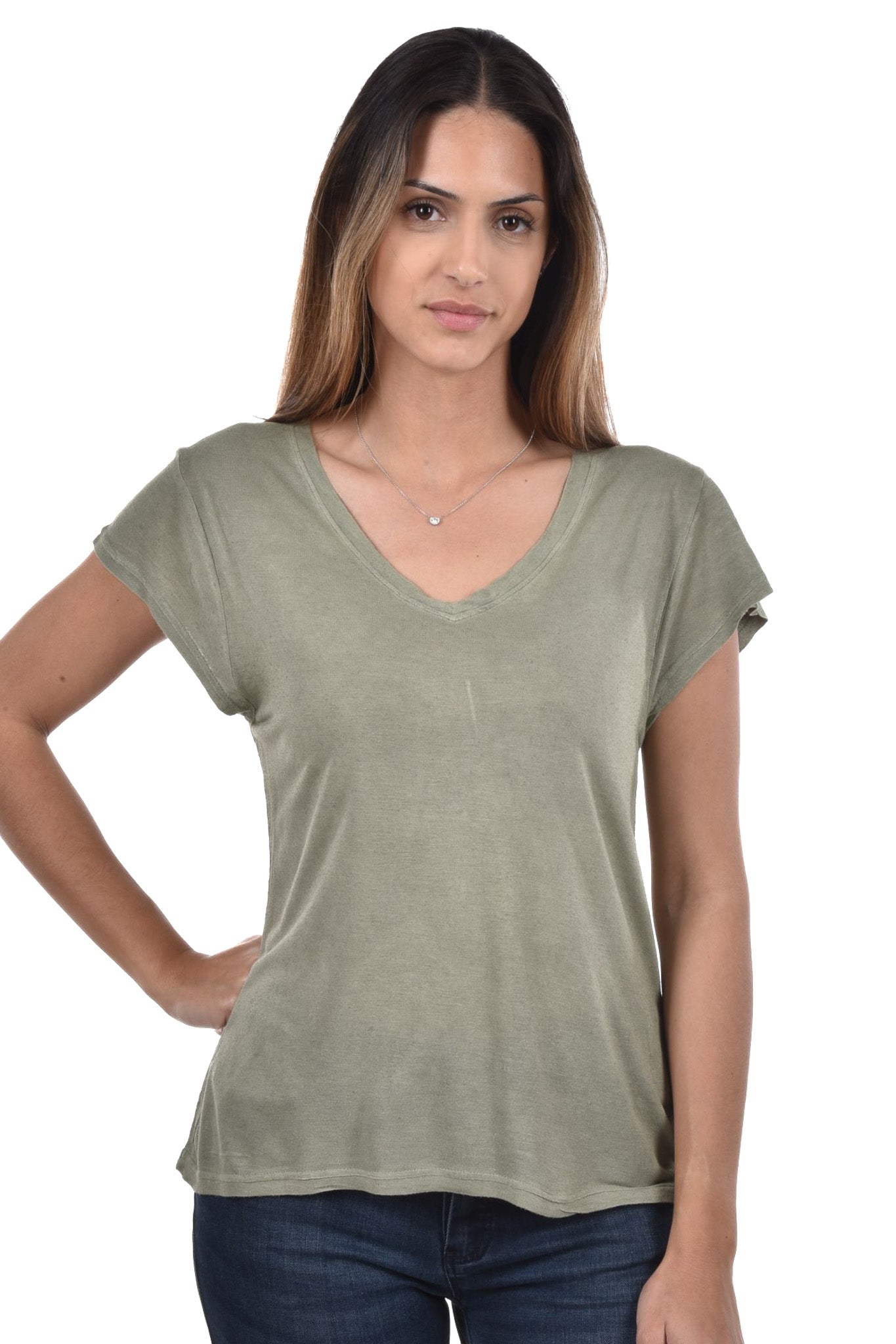 Narin T-Shirt V-Neck linen