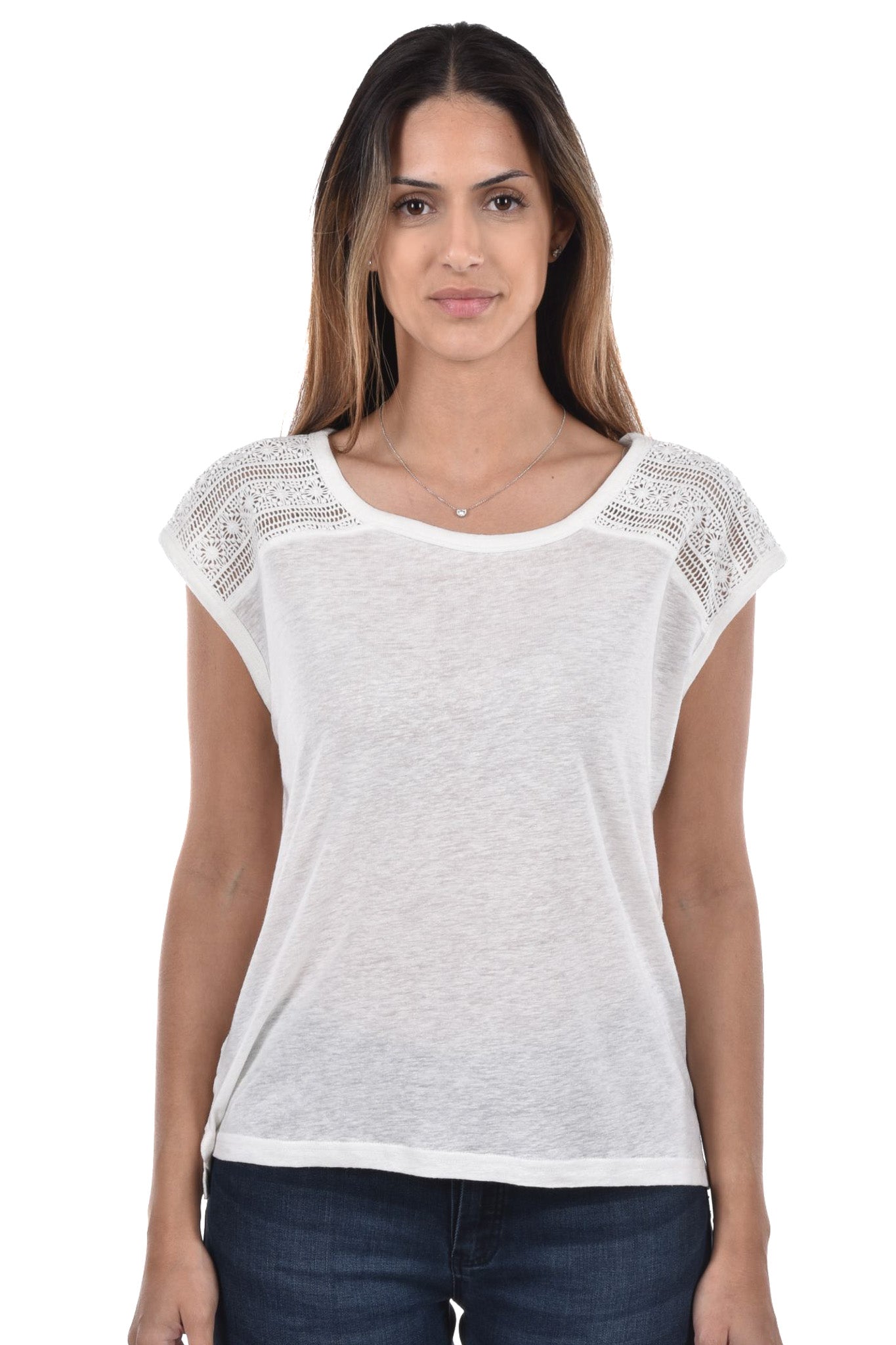 Nayra T-Shirt lace on shoulder