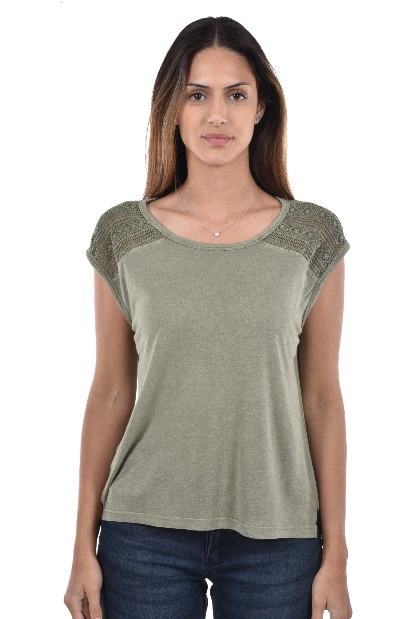 Nayra T-Shirt lace on shoulder