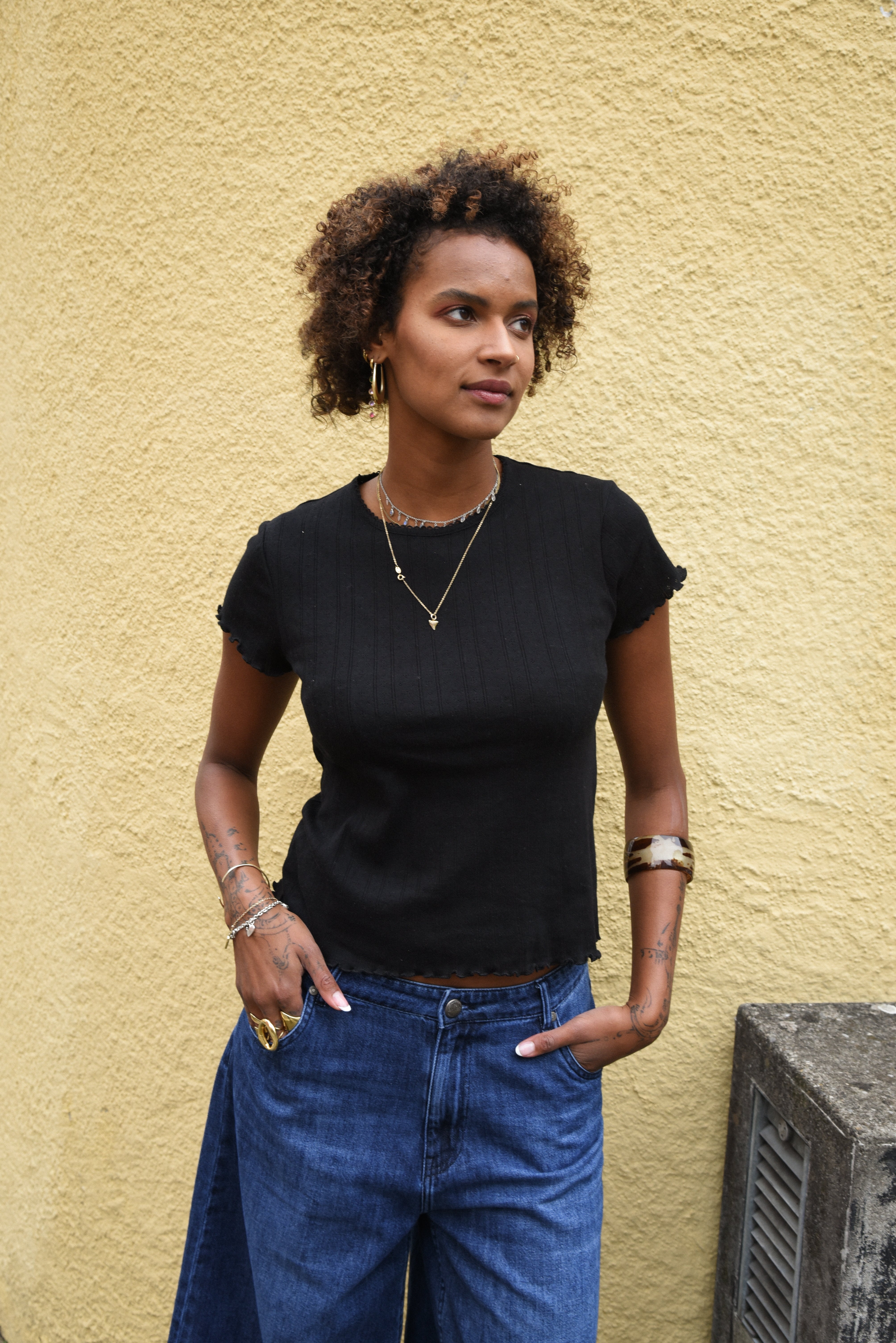 Nya T-Shirt pointelle