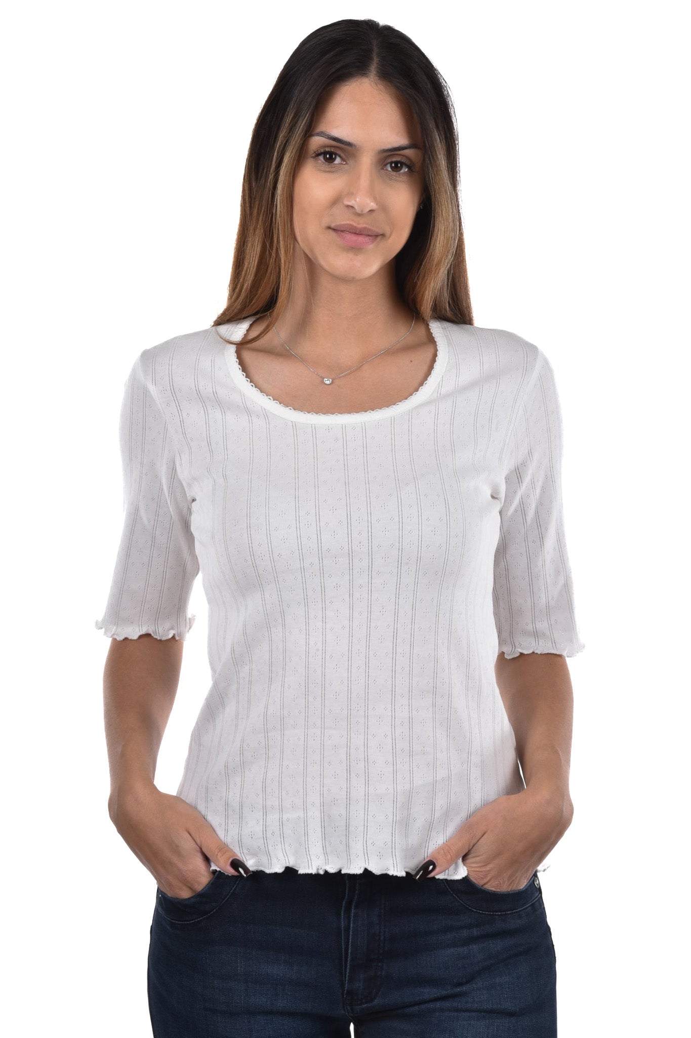 Nita T-Shirt 3/4pointelle