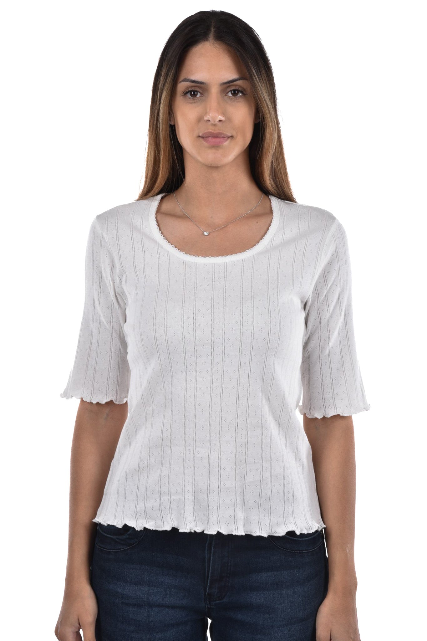 Nita T-Shirt 3/4pointelle