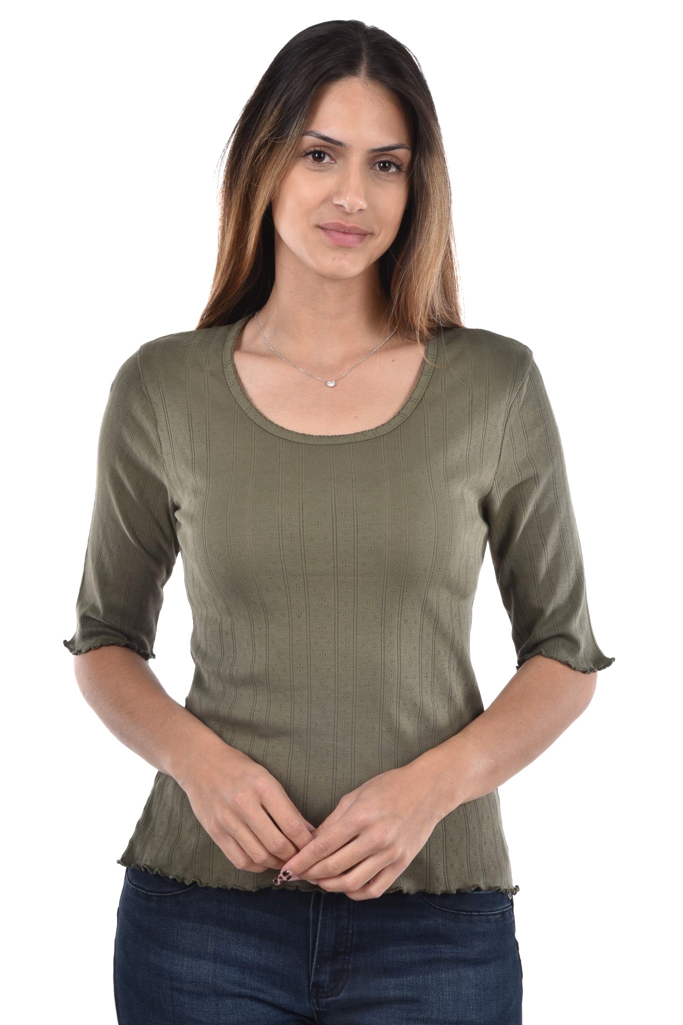Nita T-Shirt 3/4pointelle