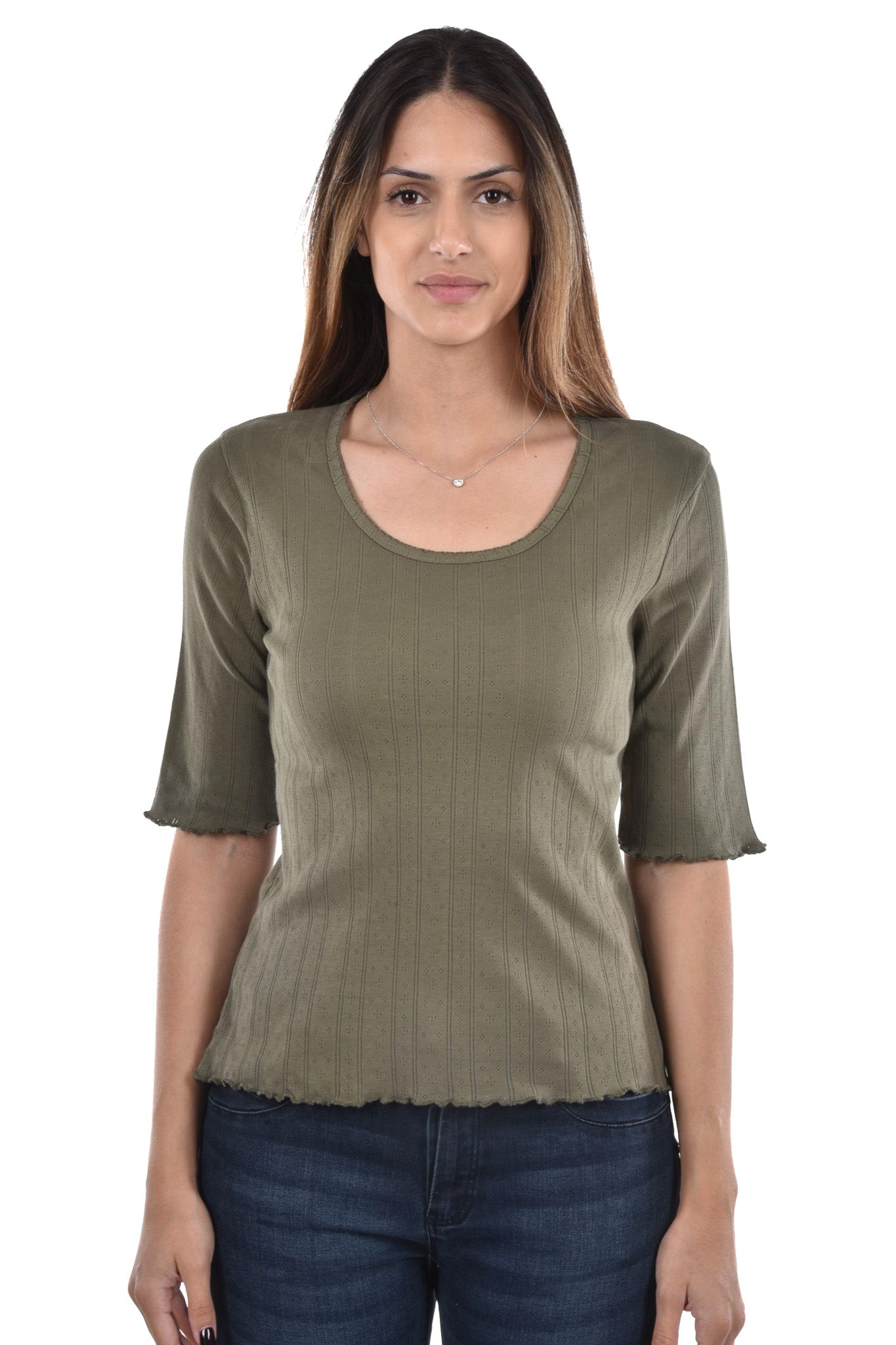Nita T-Shirt 3/4pointelle