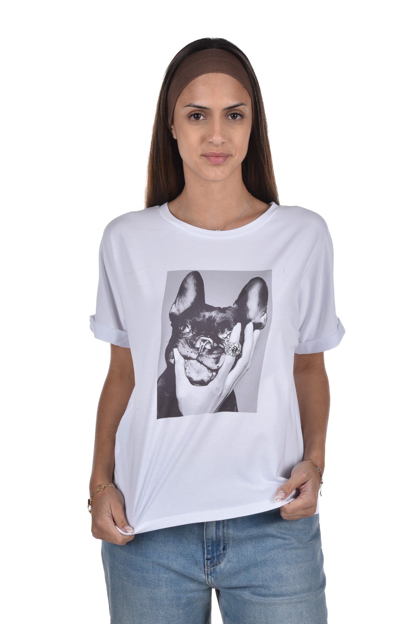 Mila T-Shirt boxy dog