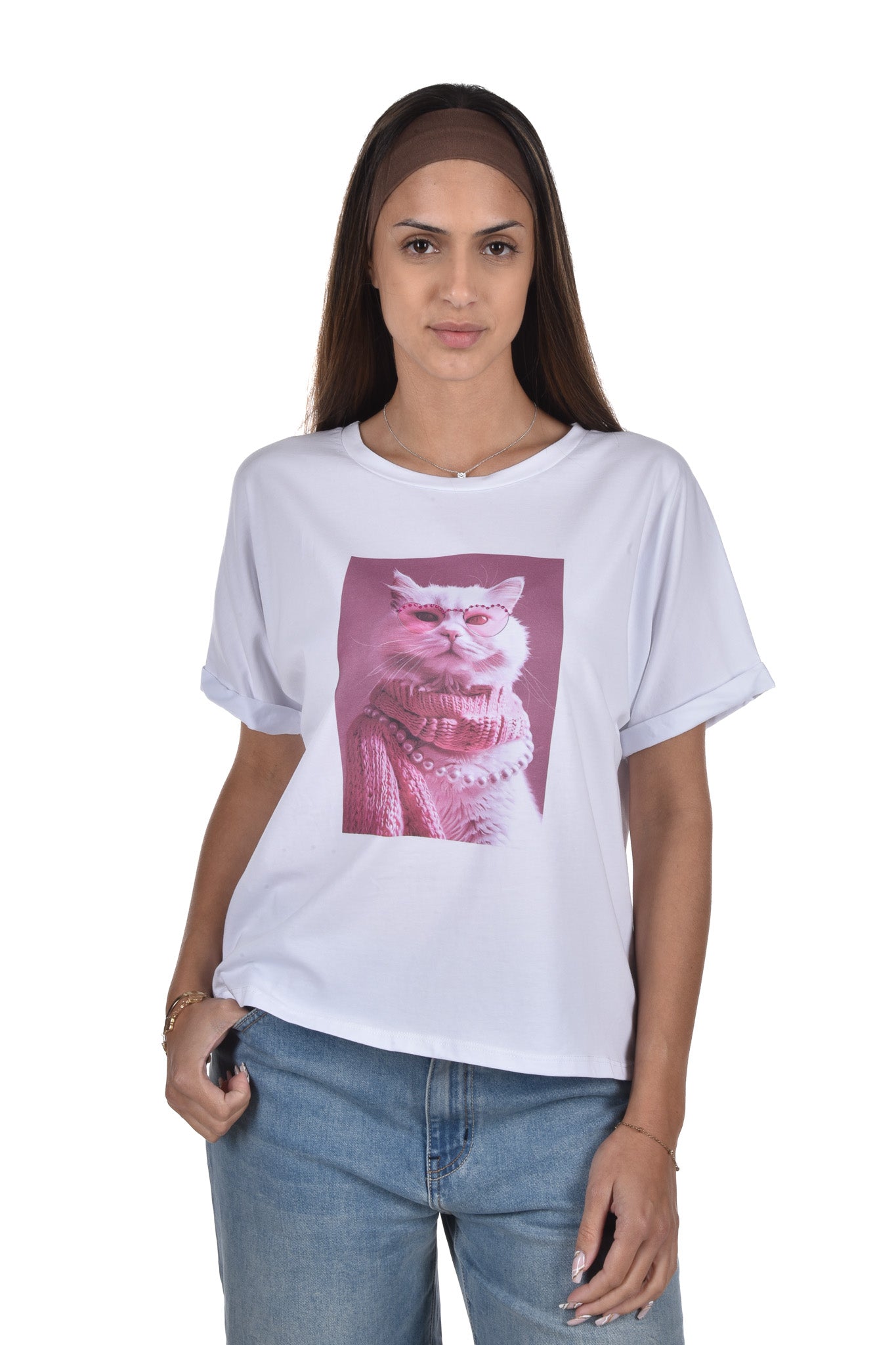 Mila T-Shirt boxy cat