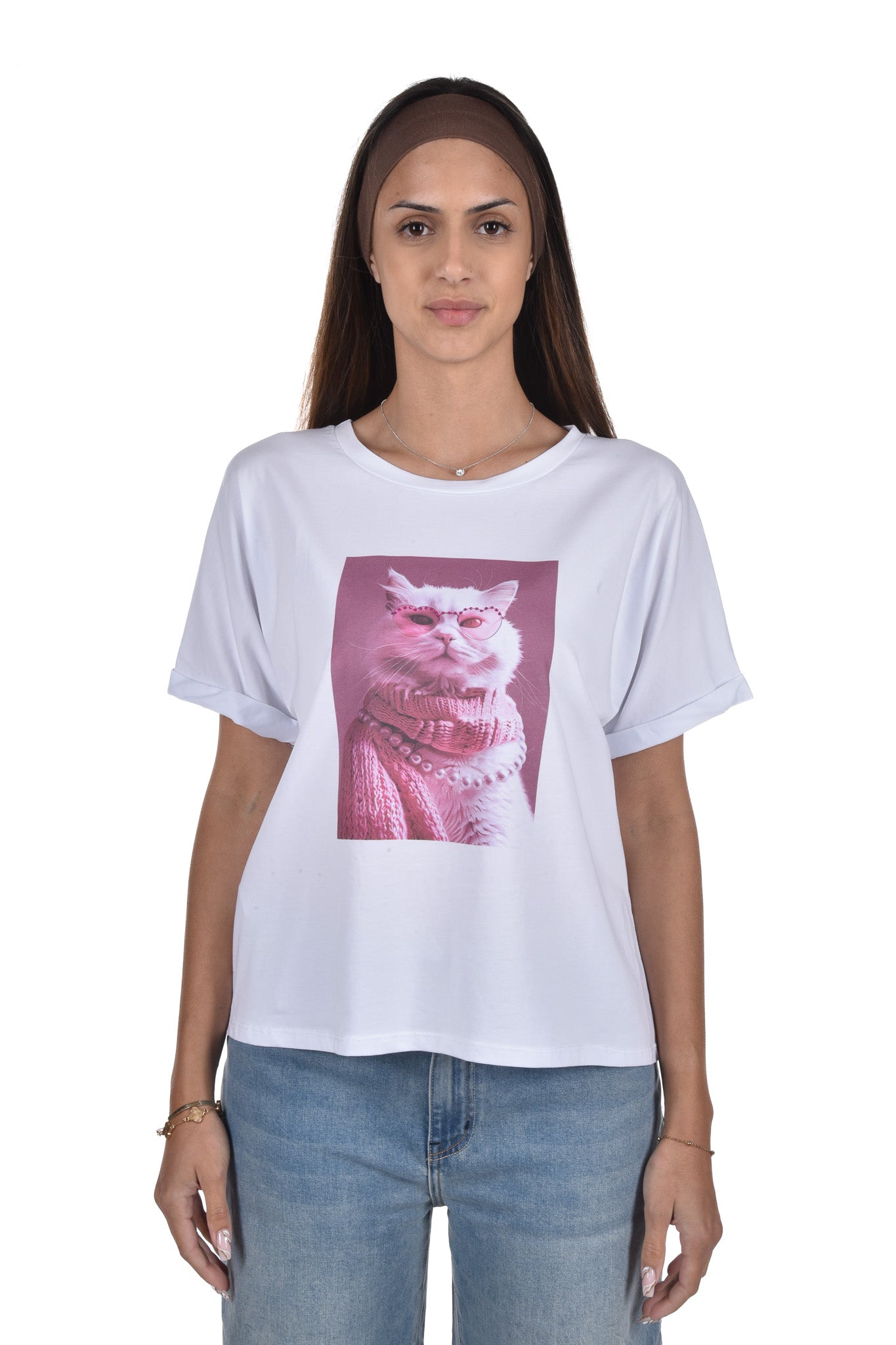 Mila T-Shirt boxy cat