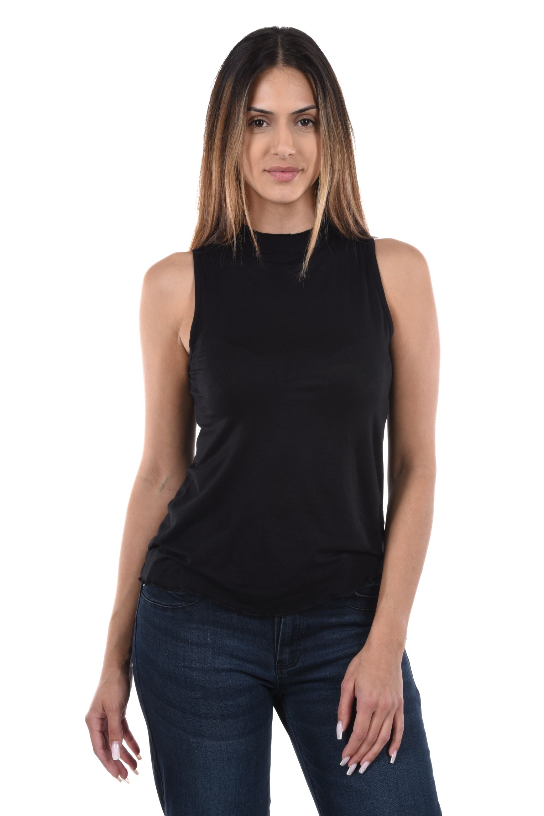 Tuana sleeveless rollhem