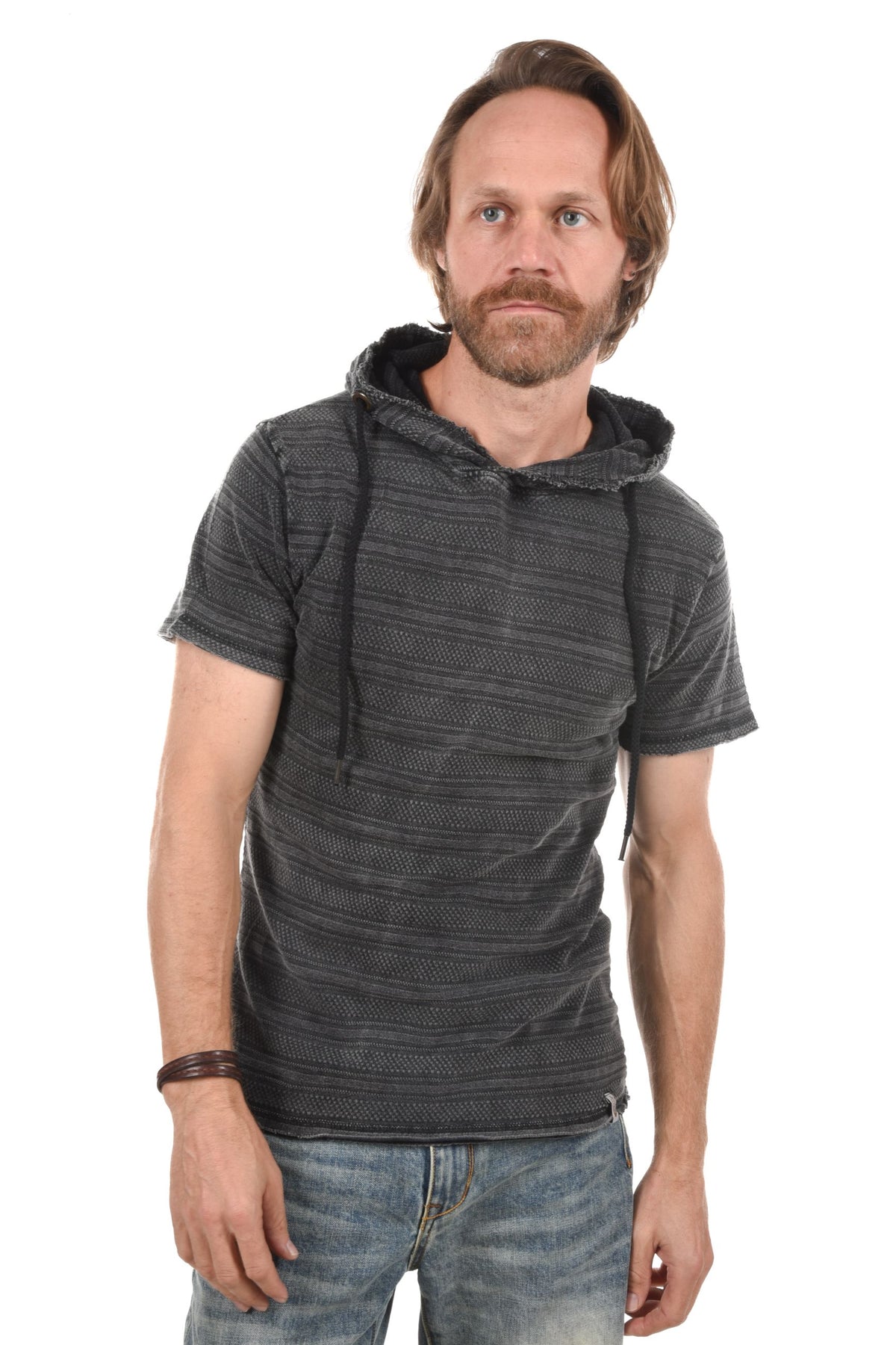 Nolan T-Shirt jacquard stripes & print