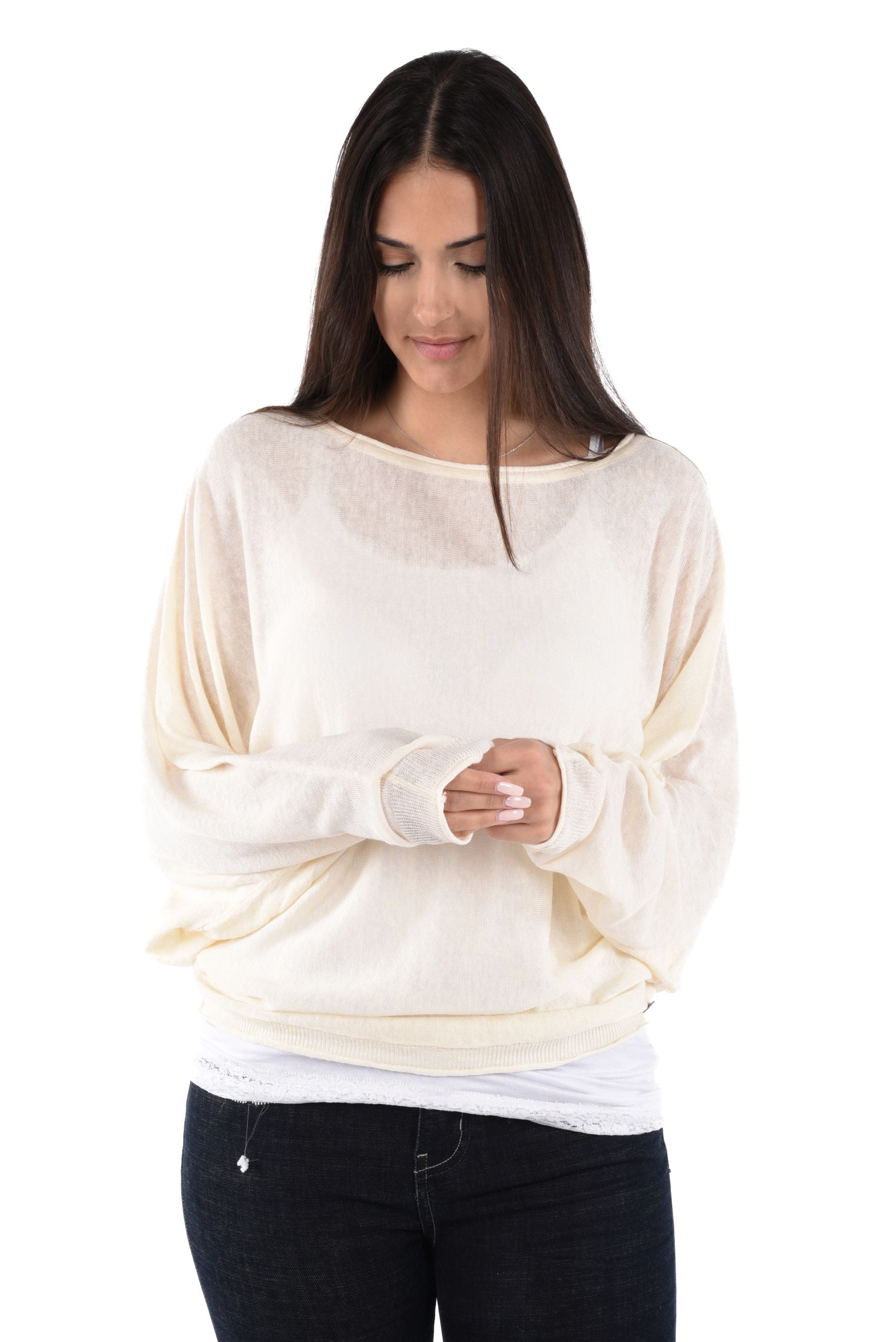 Corina Pullover bat sleeves