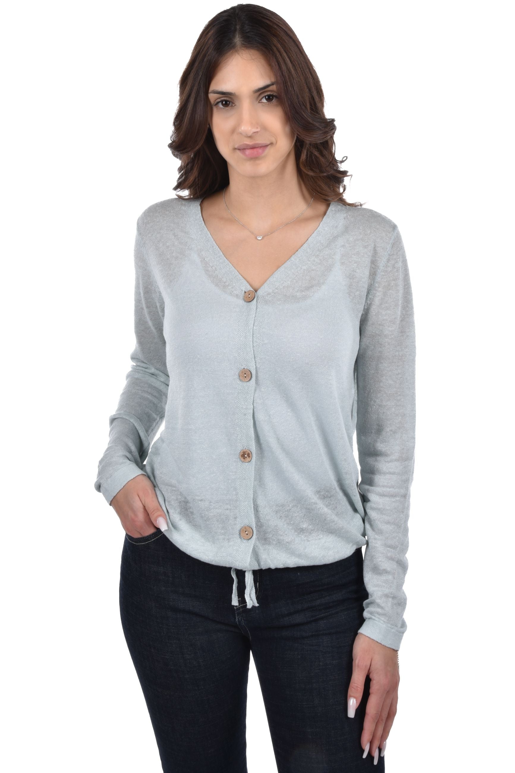 Calci Cardigan buttons plain