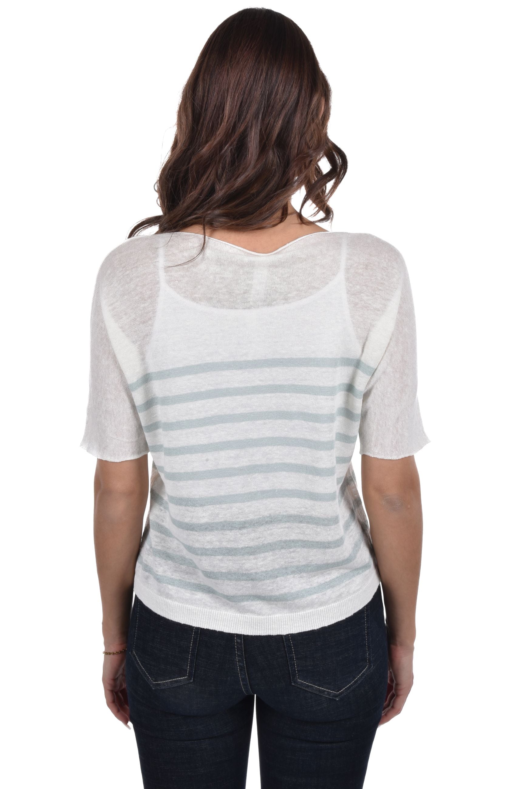 Caluso Pullover short sleeves stiped