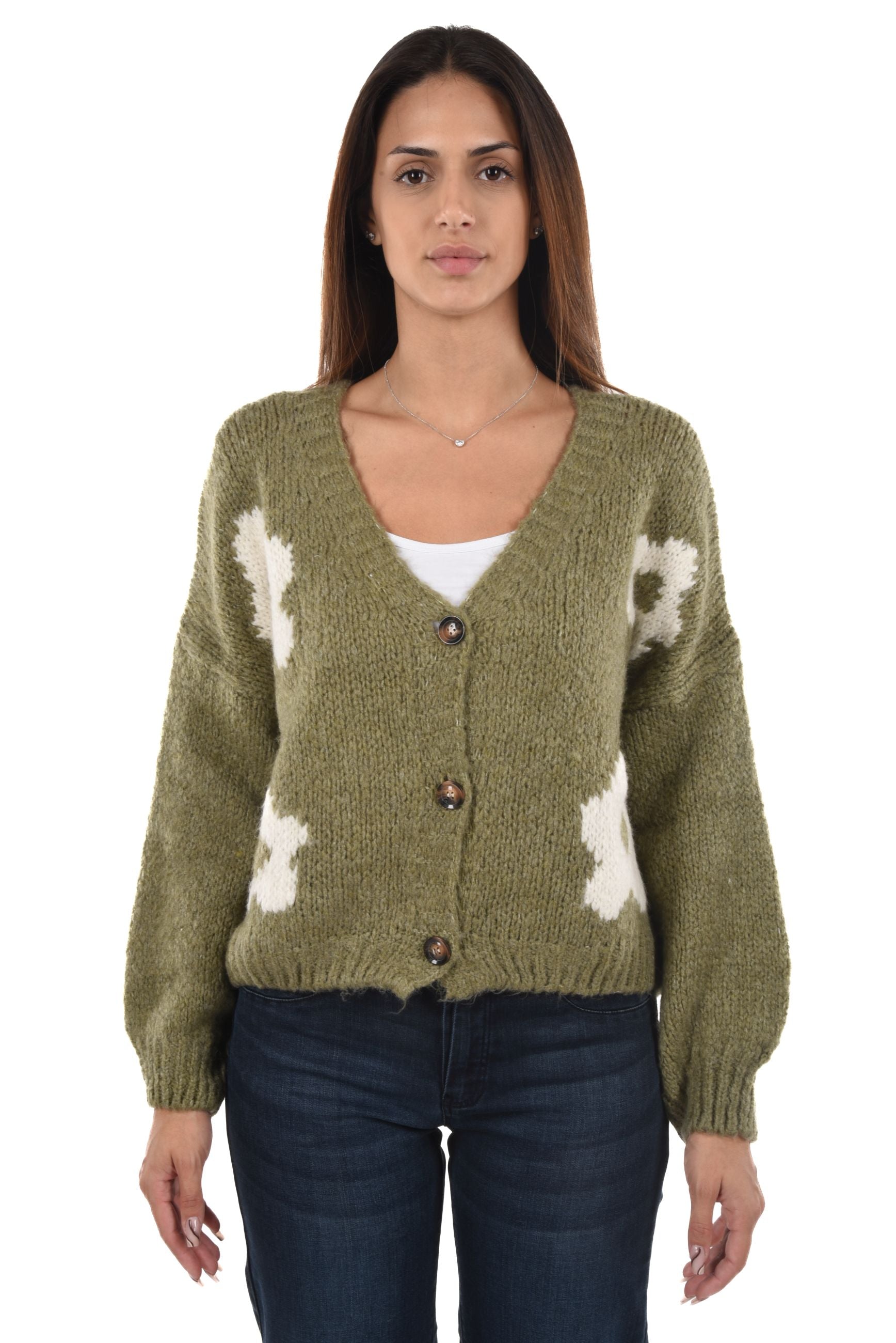 Yanti Cardigan boxy flower