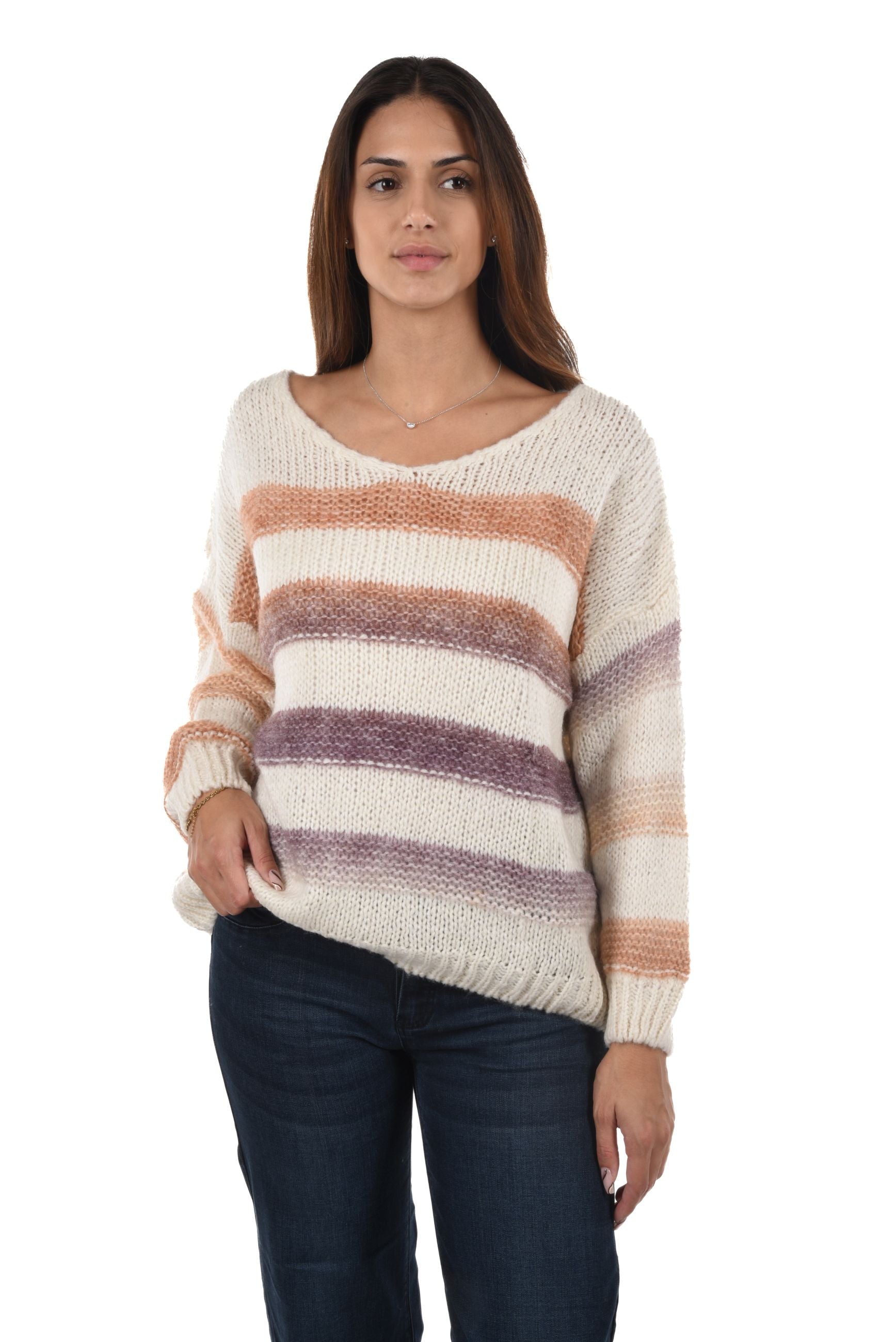 Yuxi Pullover boxy striped