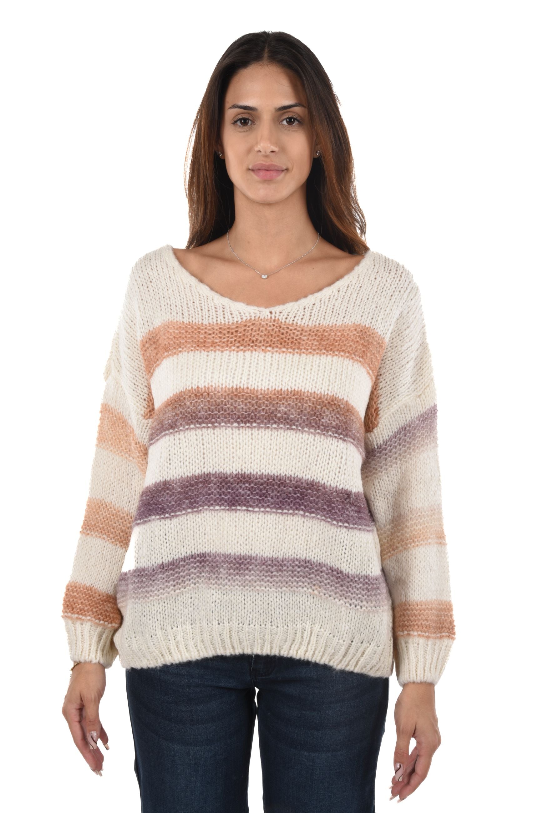 Yuxi Pullover boxy striped