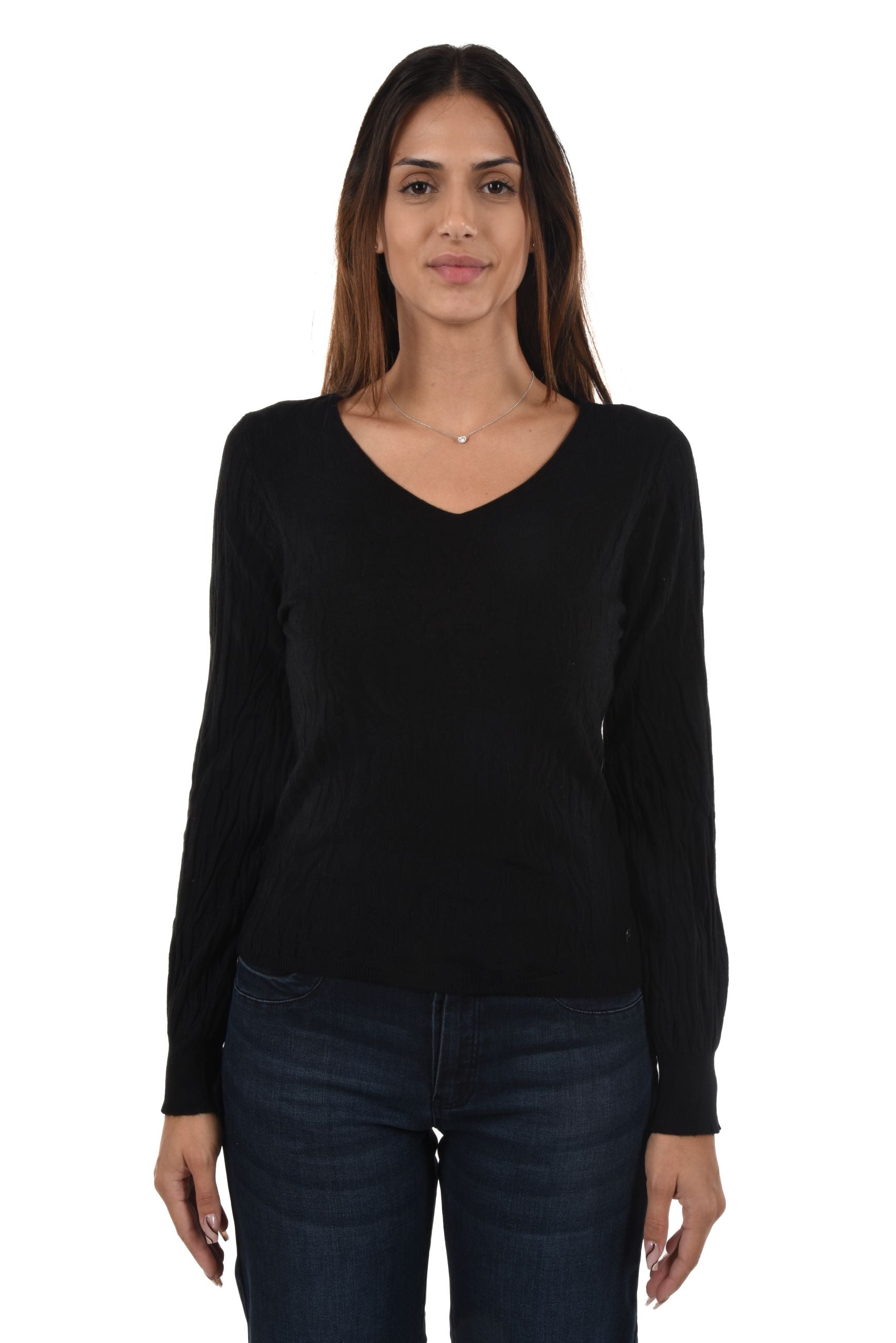 Daniela Pullover ballon sleeves V-neck
