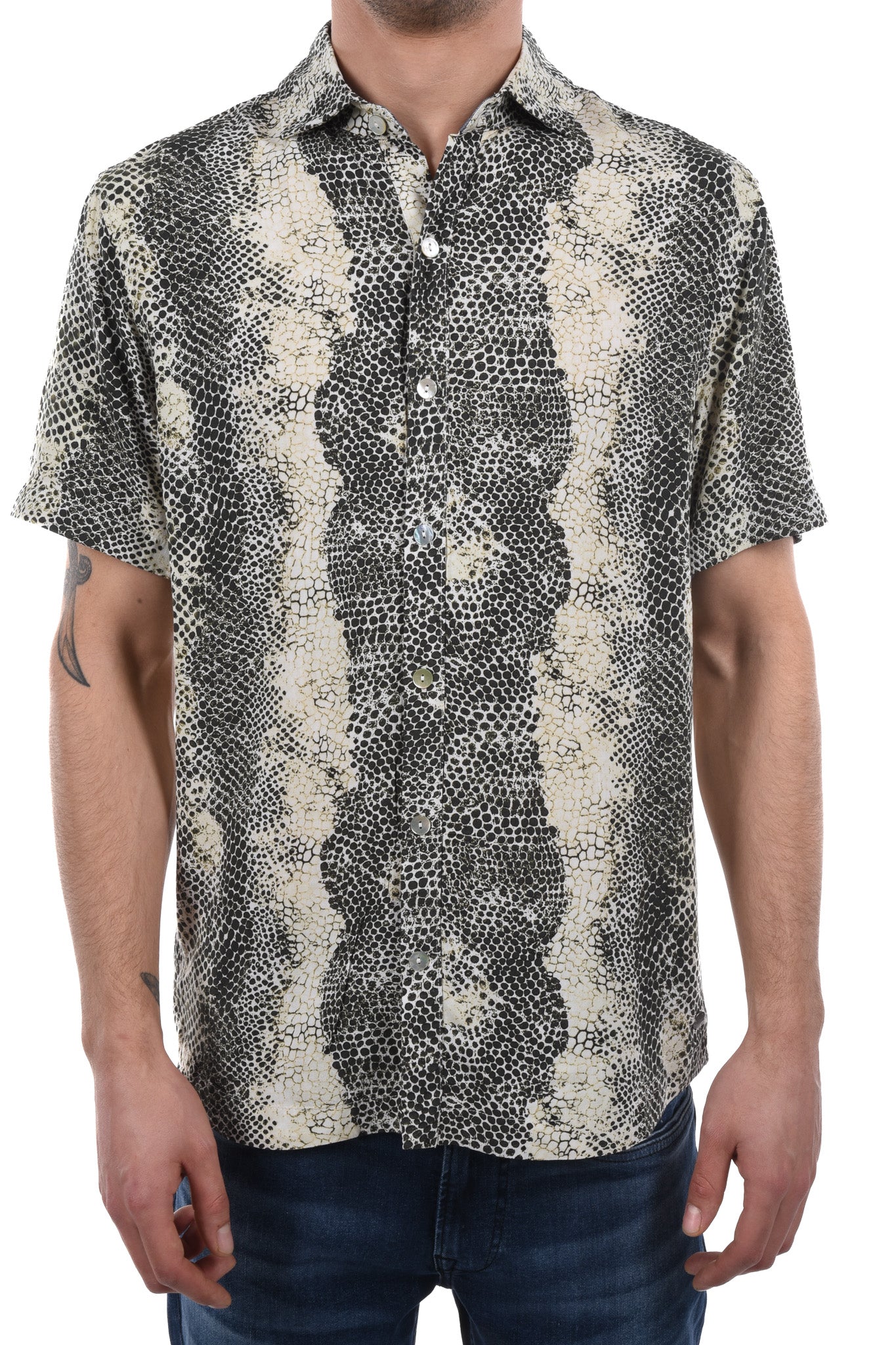 Split Shirt snake skin print