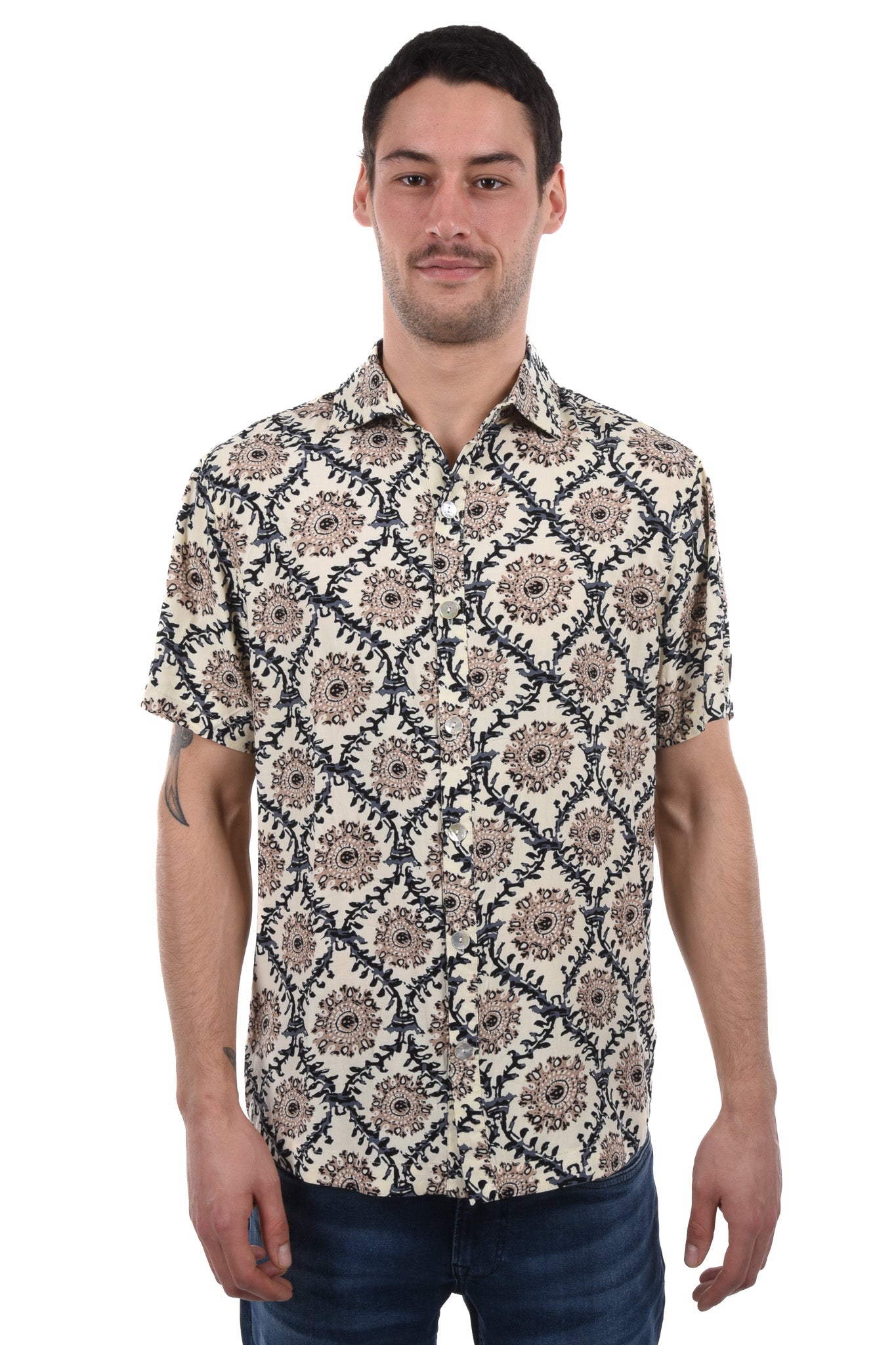 Split Shirt viscose printed