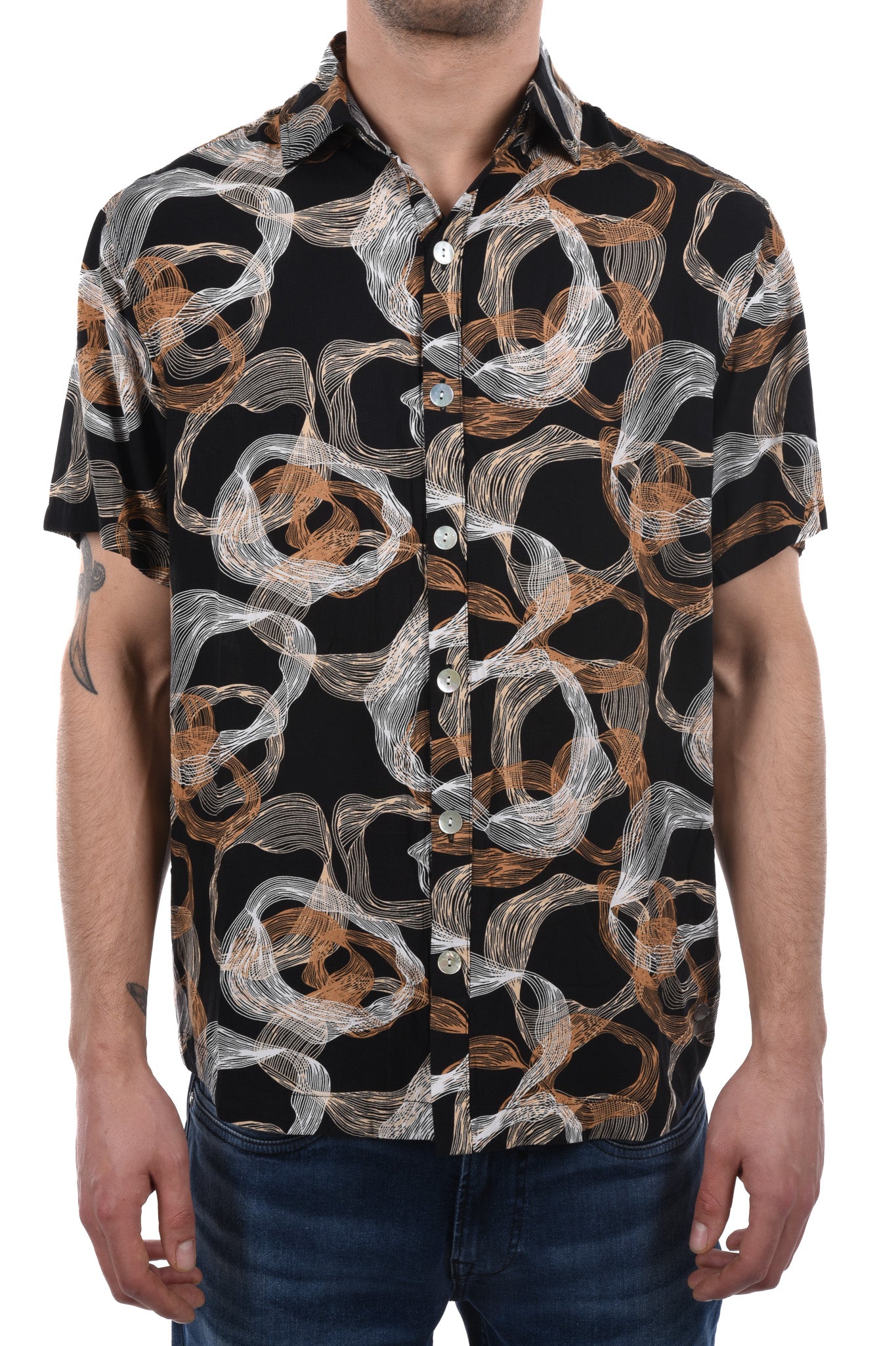 Split Shirt viscose printed