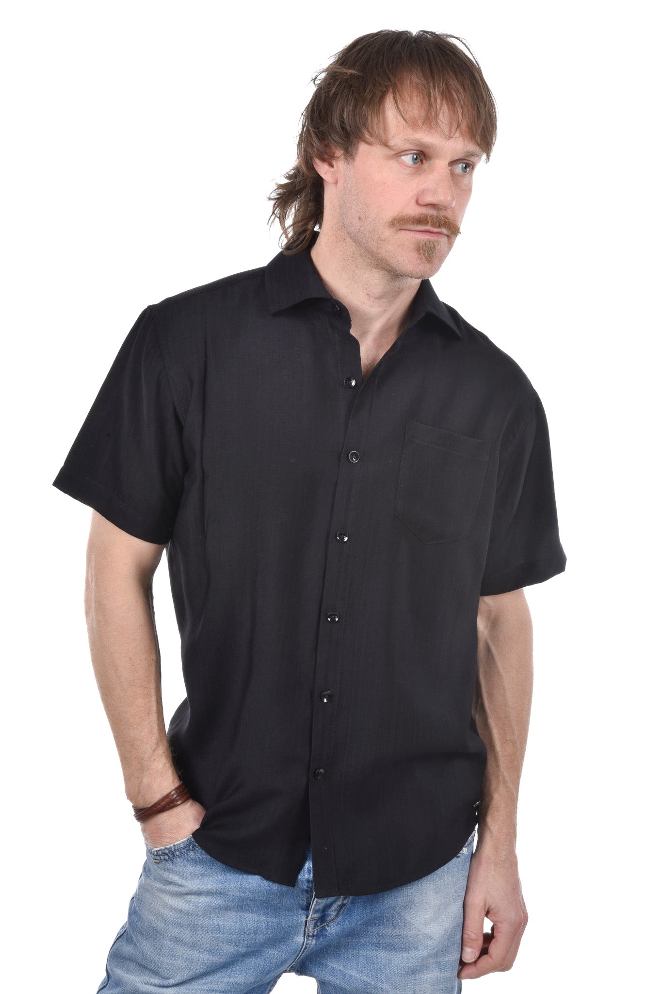 Split Shirt viscose plain