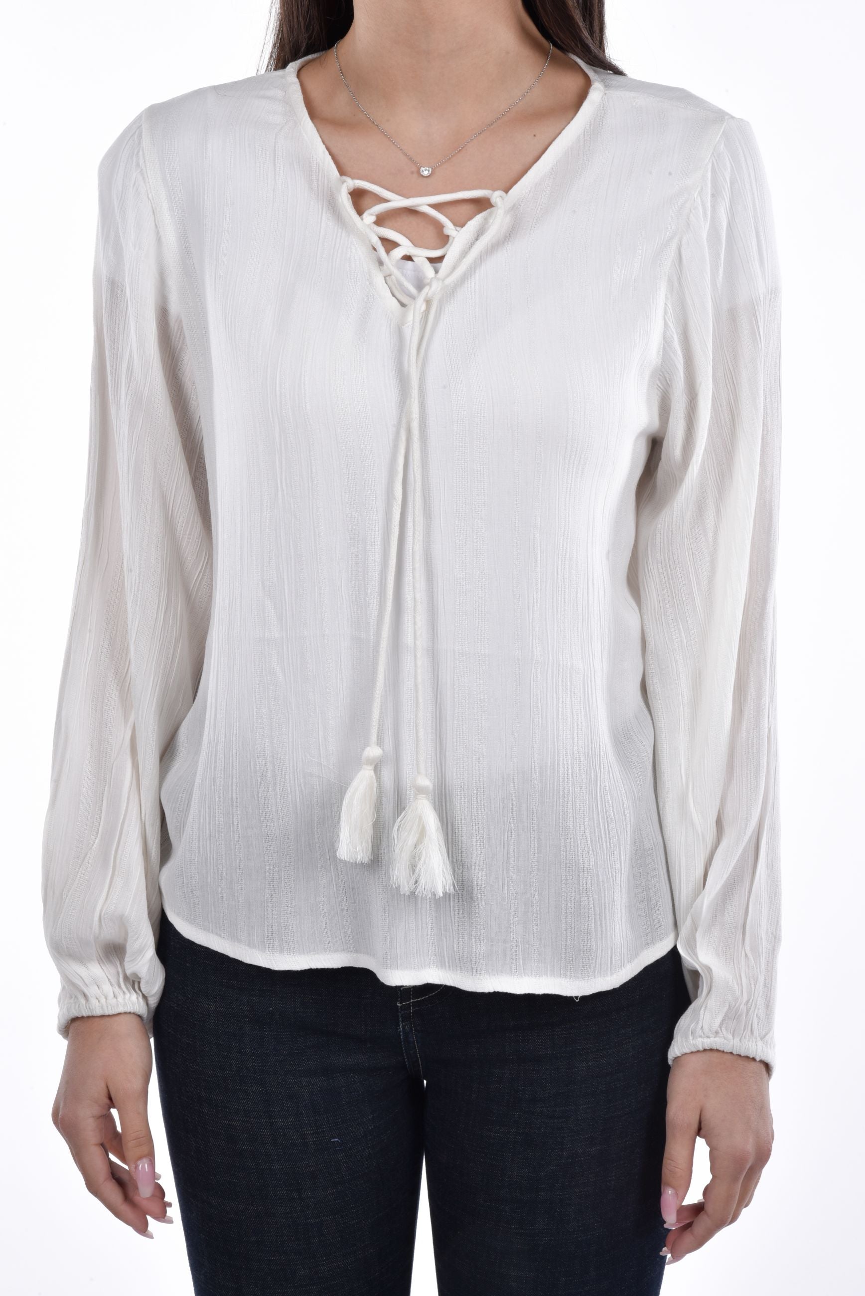 Florencia Blouse jacquard stripes