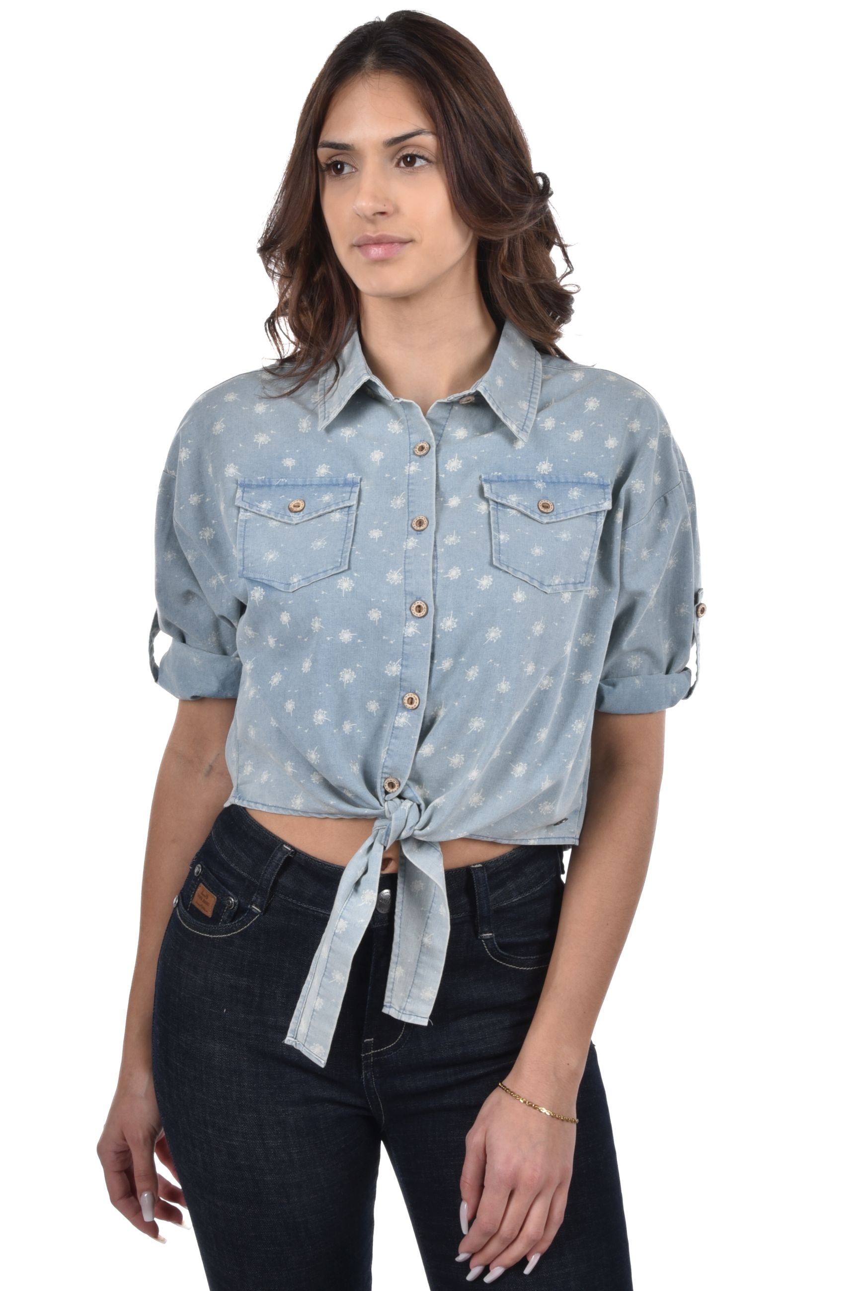 Sama Blouse cropped knotted