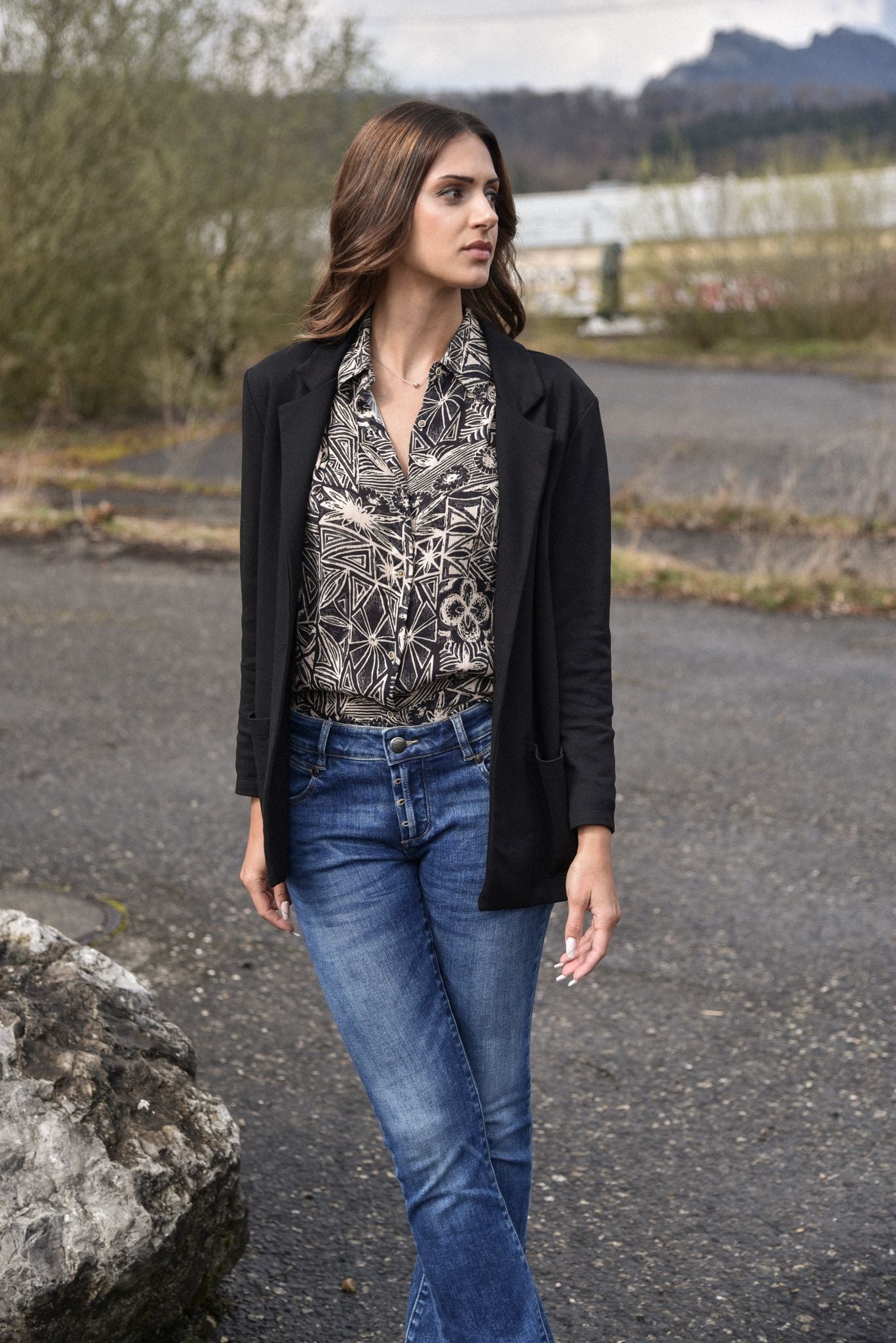 Cley Blouse printed