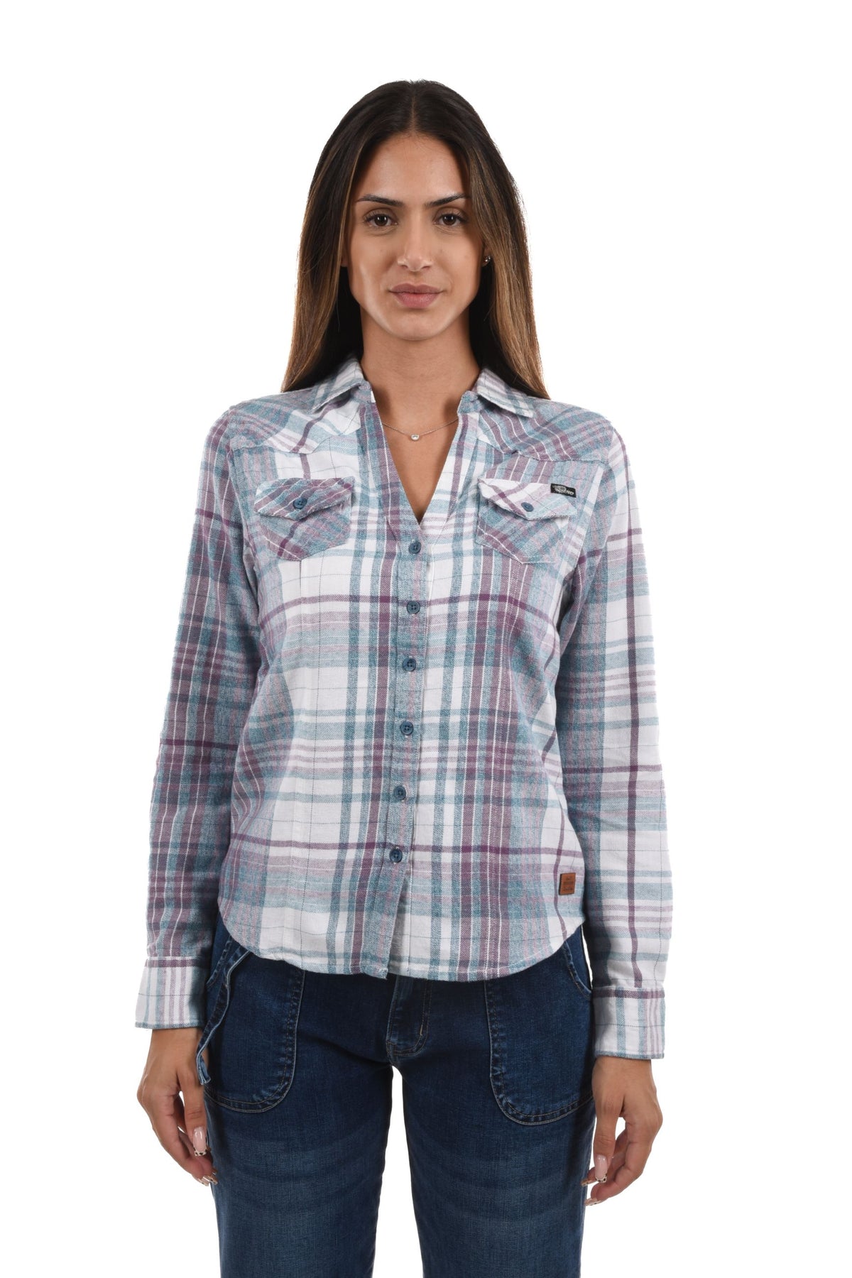 Sault Blouse chequered