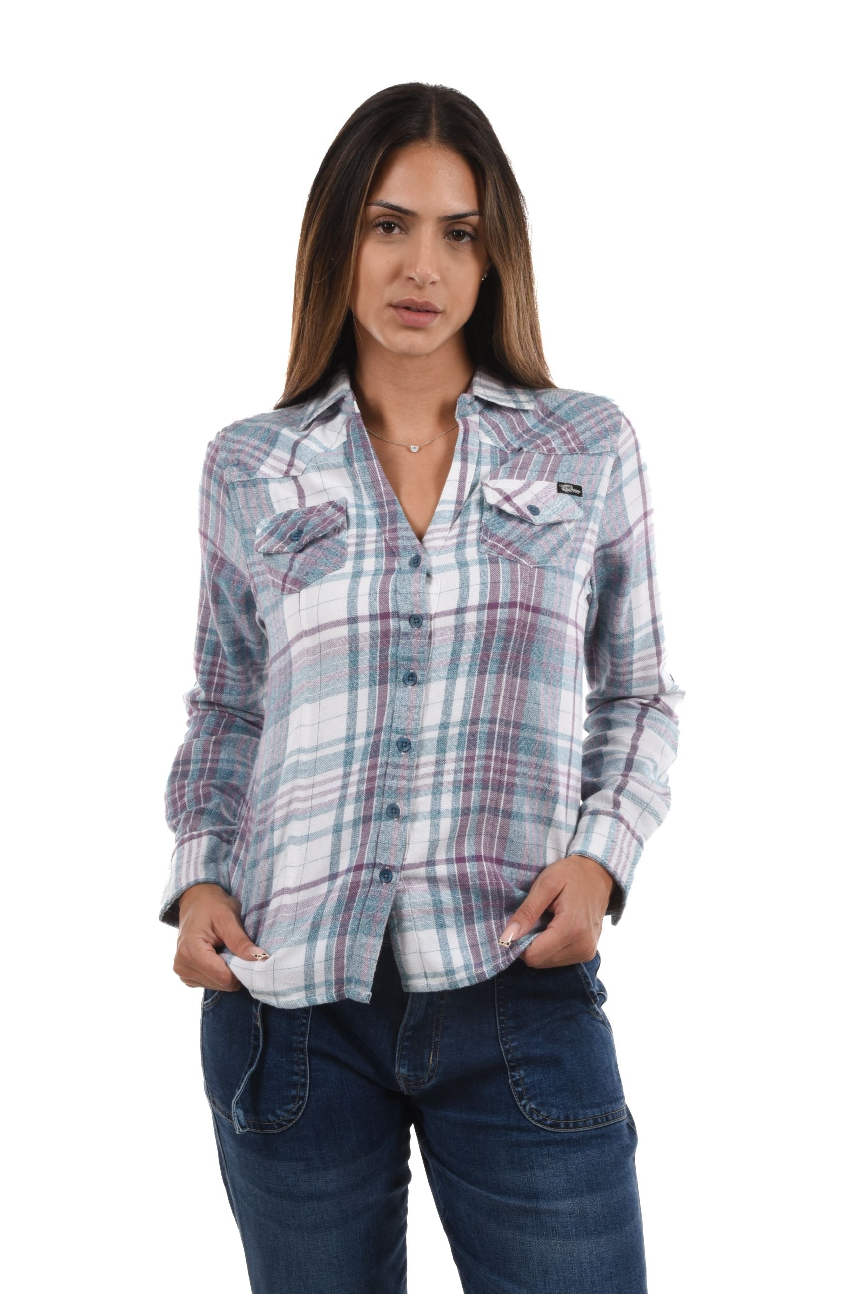 Sault Blouse chequered