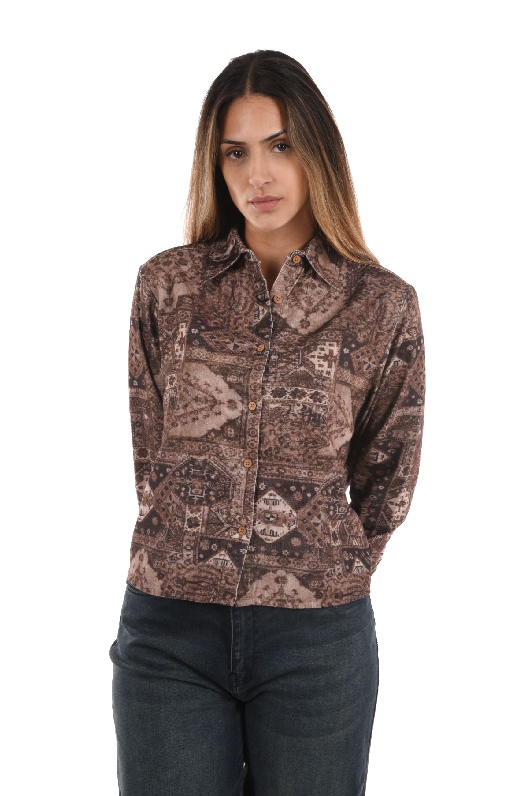 Tenga Blouse corduroy printed