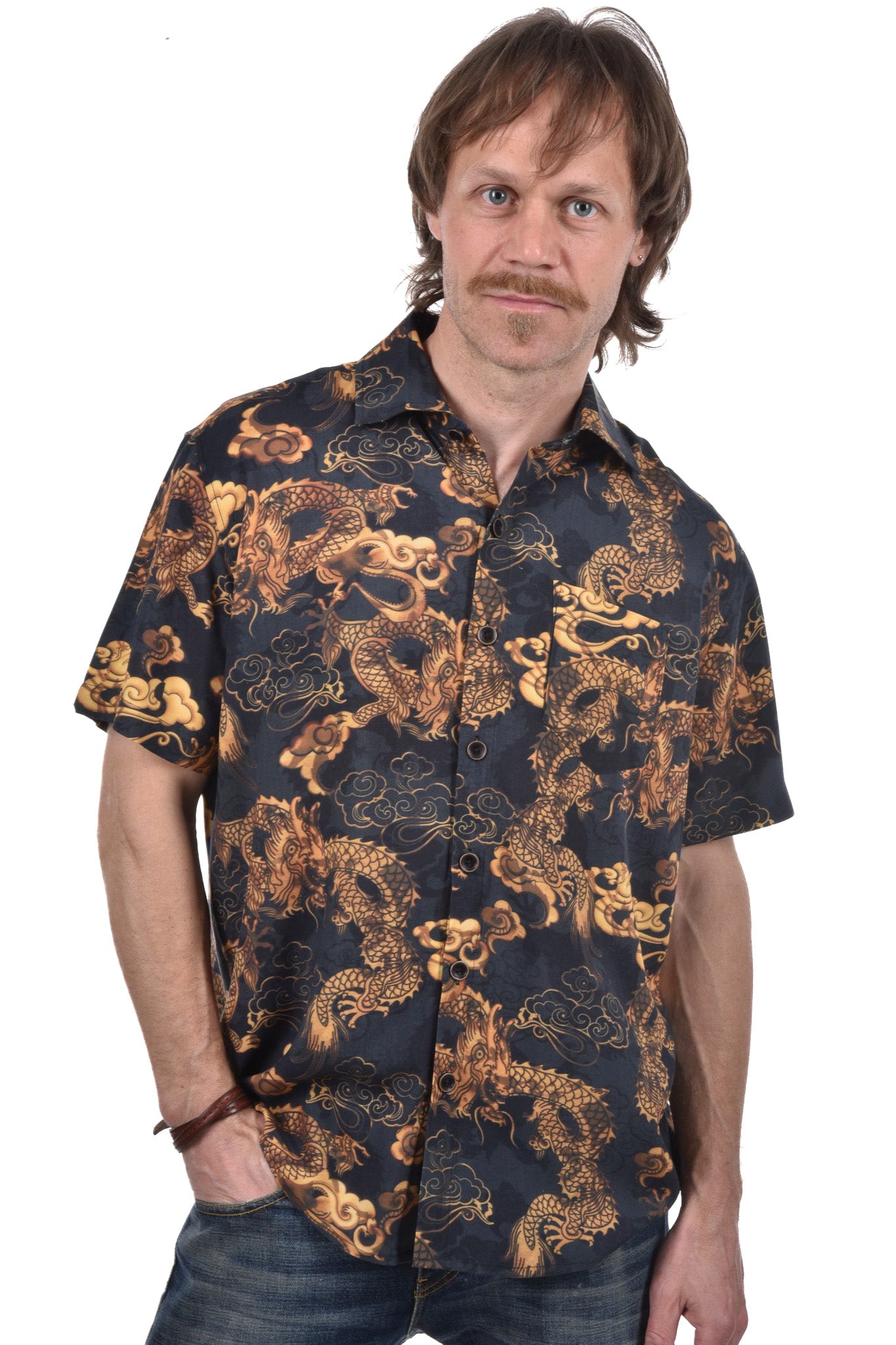 Jayden Shirt loose fit dragon