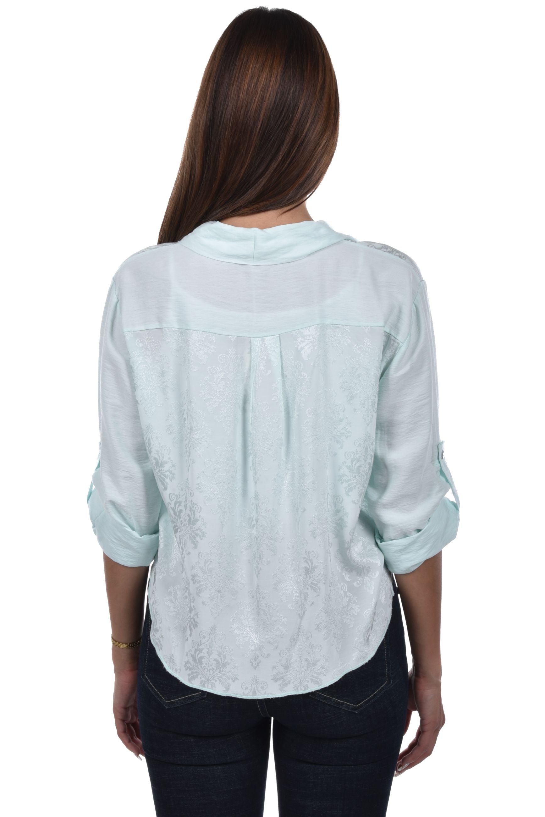 Vickey Blouse cropped jacquard