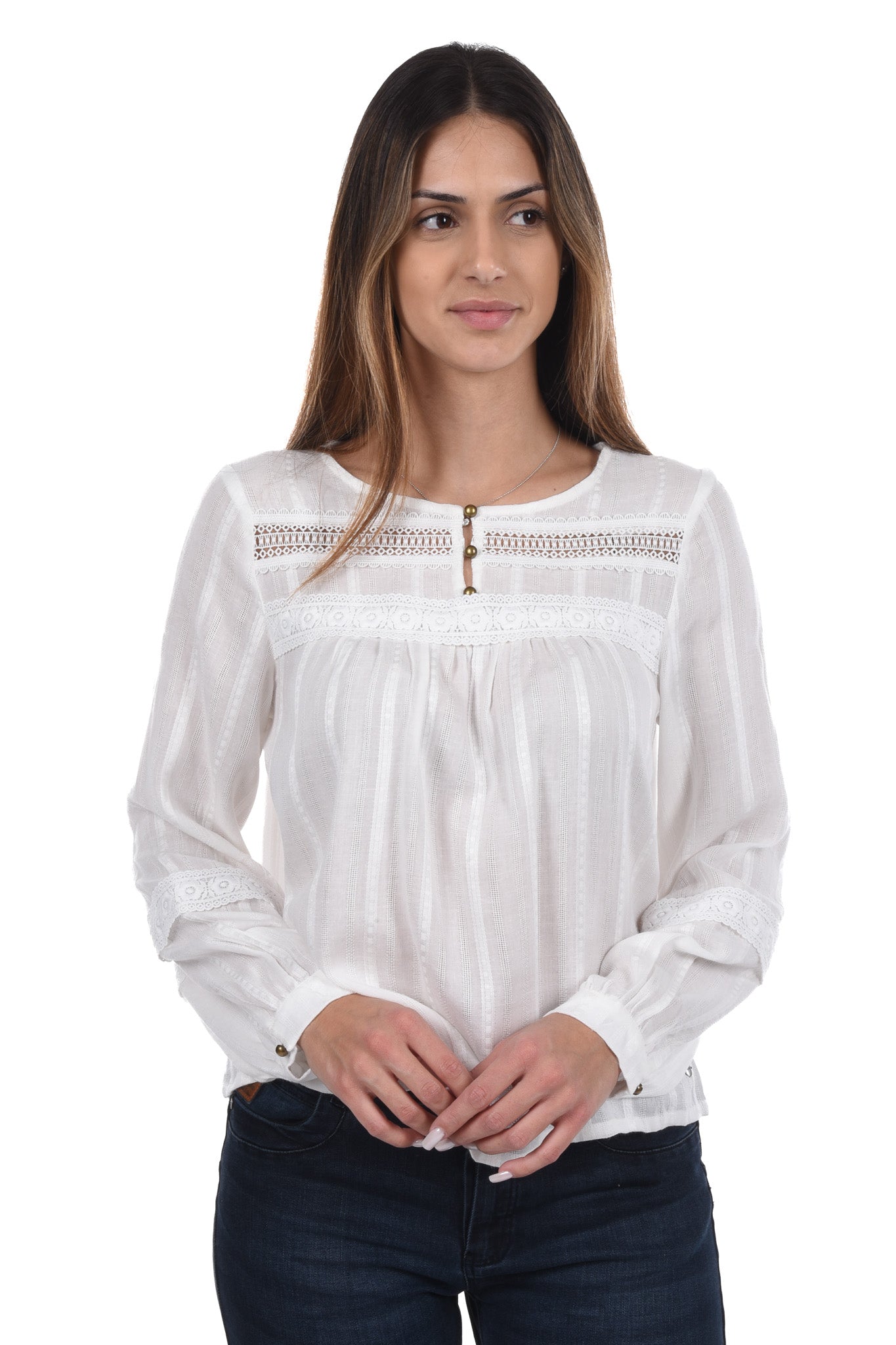 Samora Blouse jacquard lace